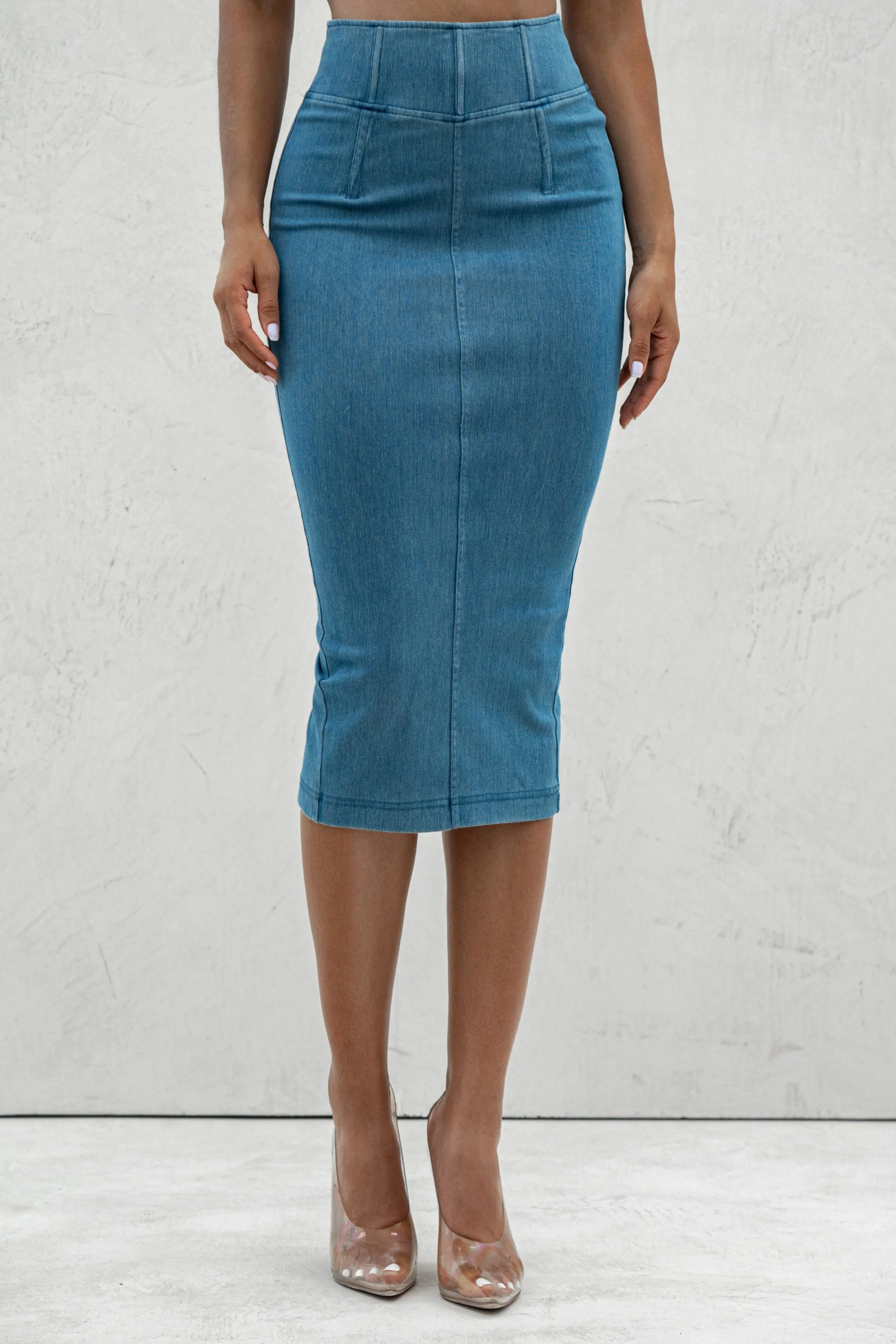 ANITA LONG DENIM SKIRT