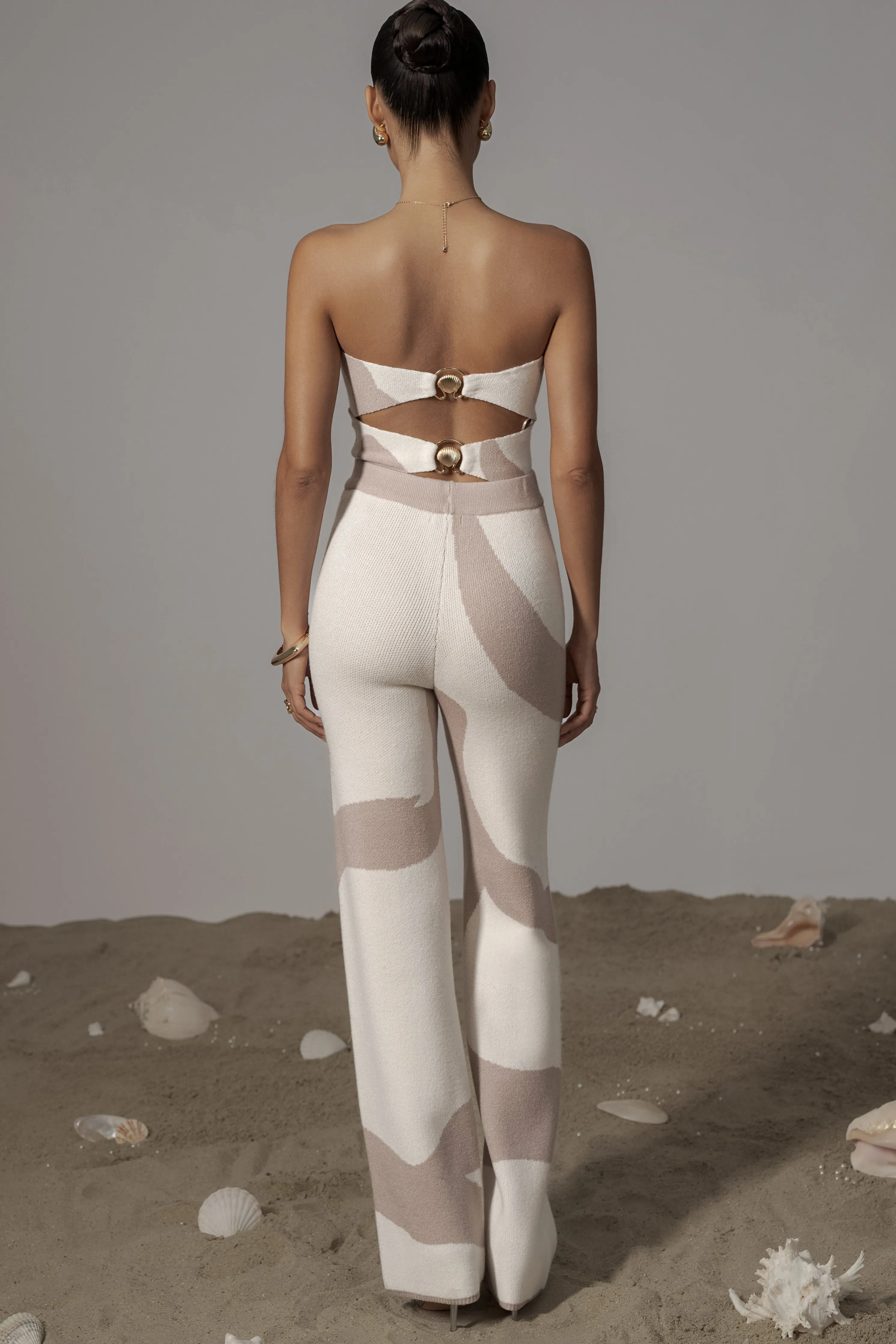 Beige Abstract Tiarra Pants