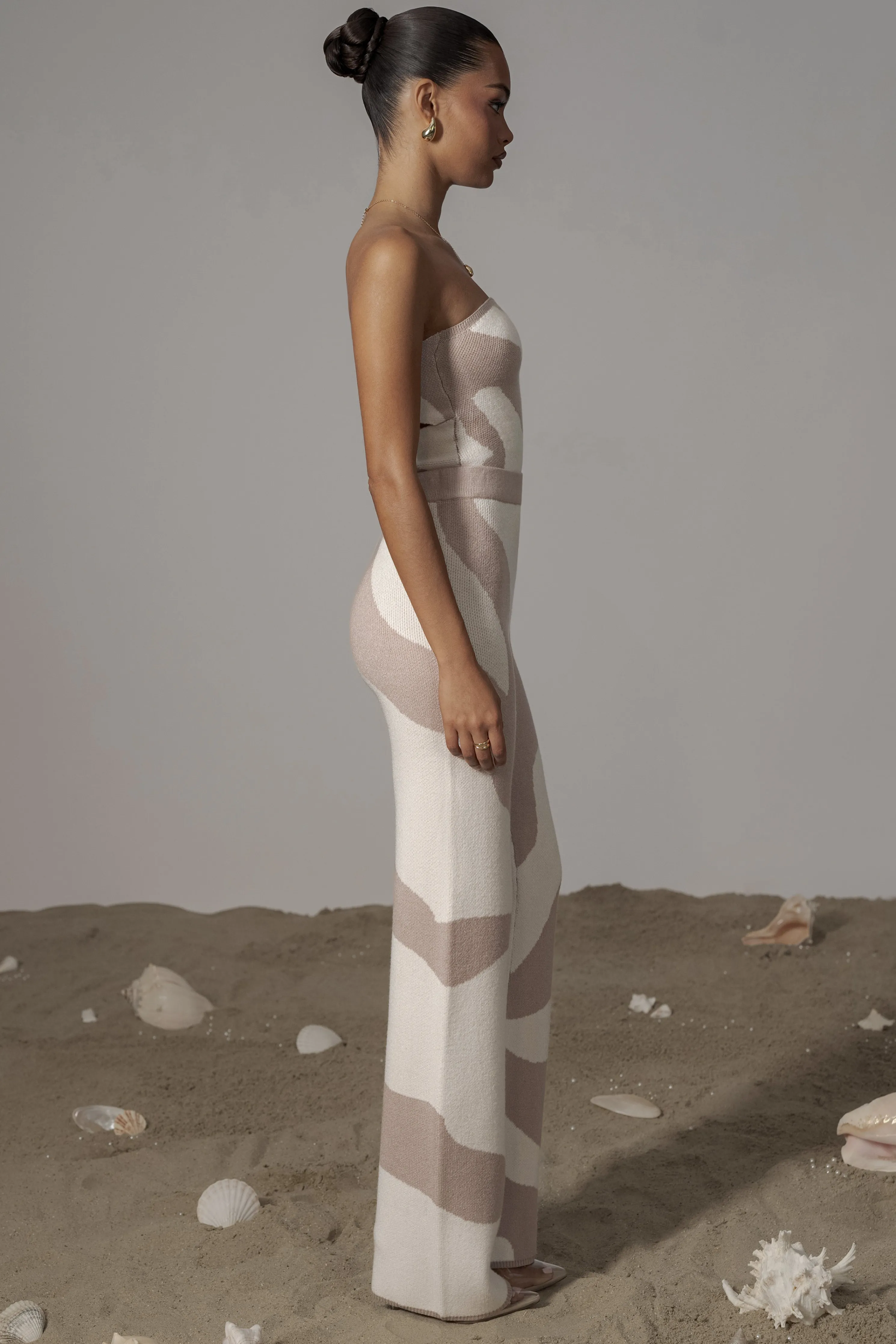 Beige Abstract Tiarra Pants