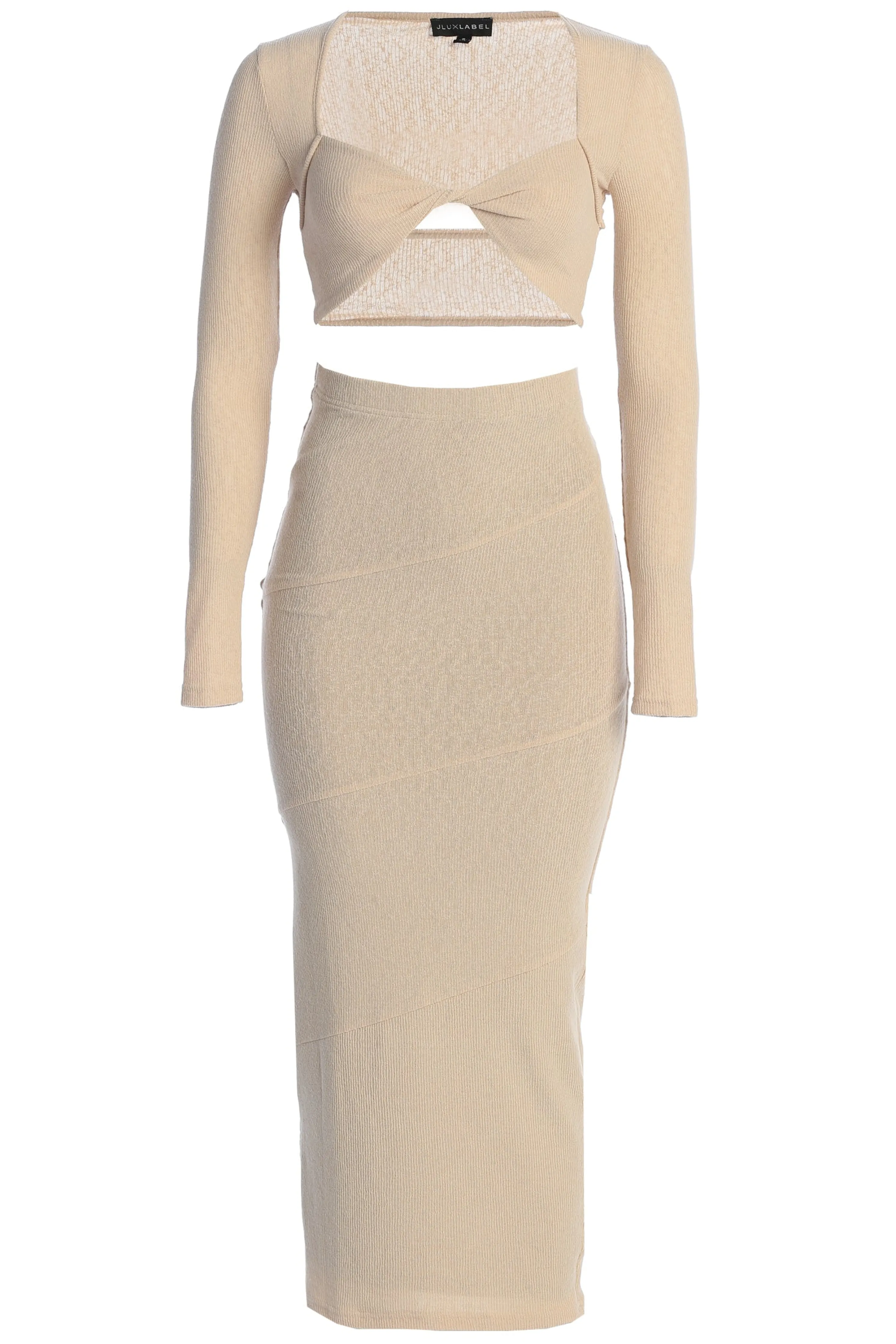 Beige All About You Skirt Set