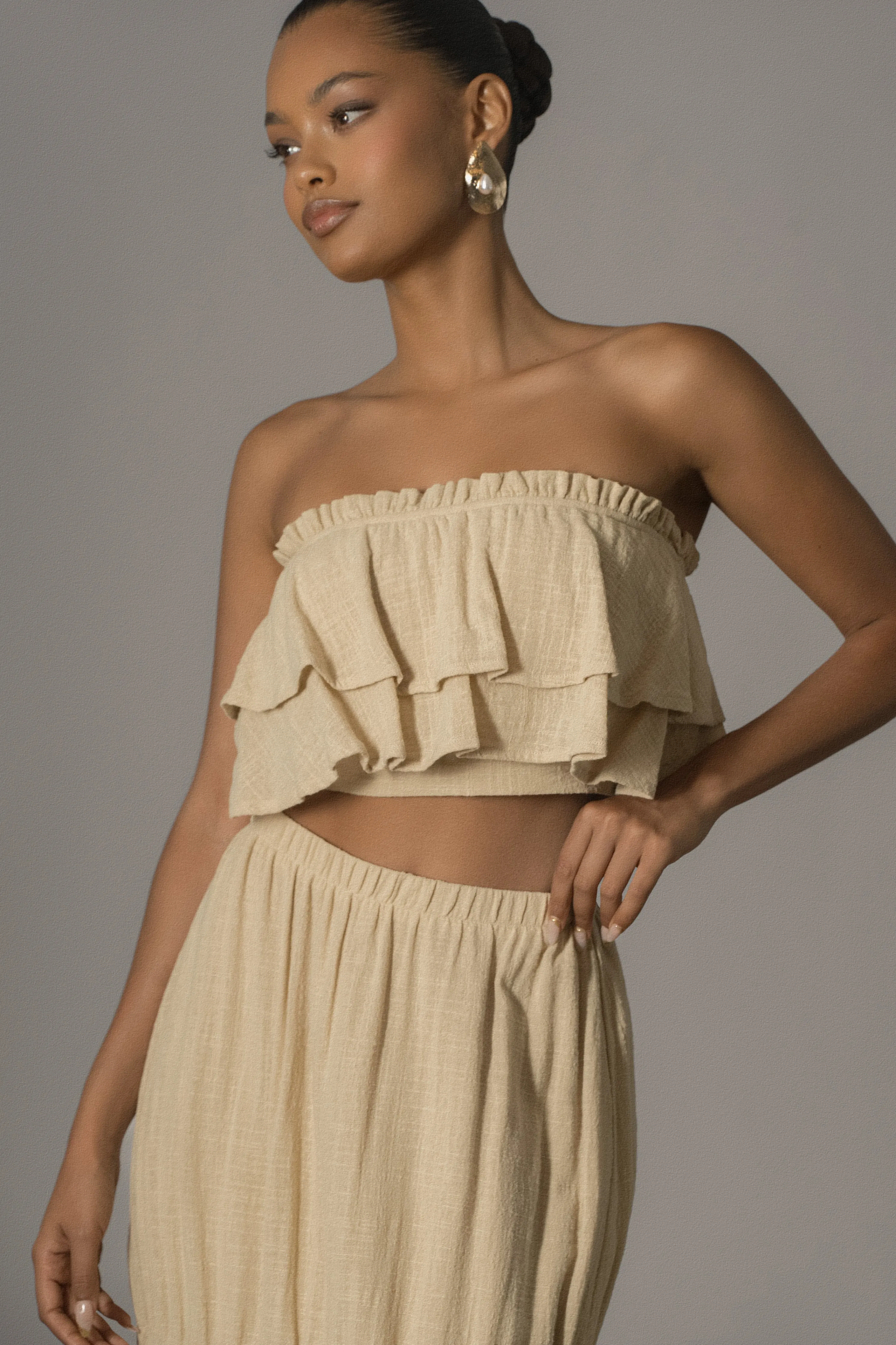Beige By The Sea Skirt Set