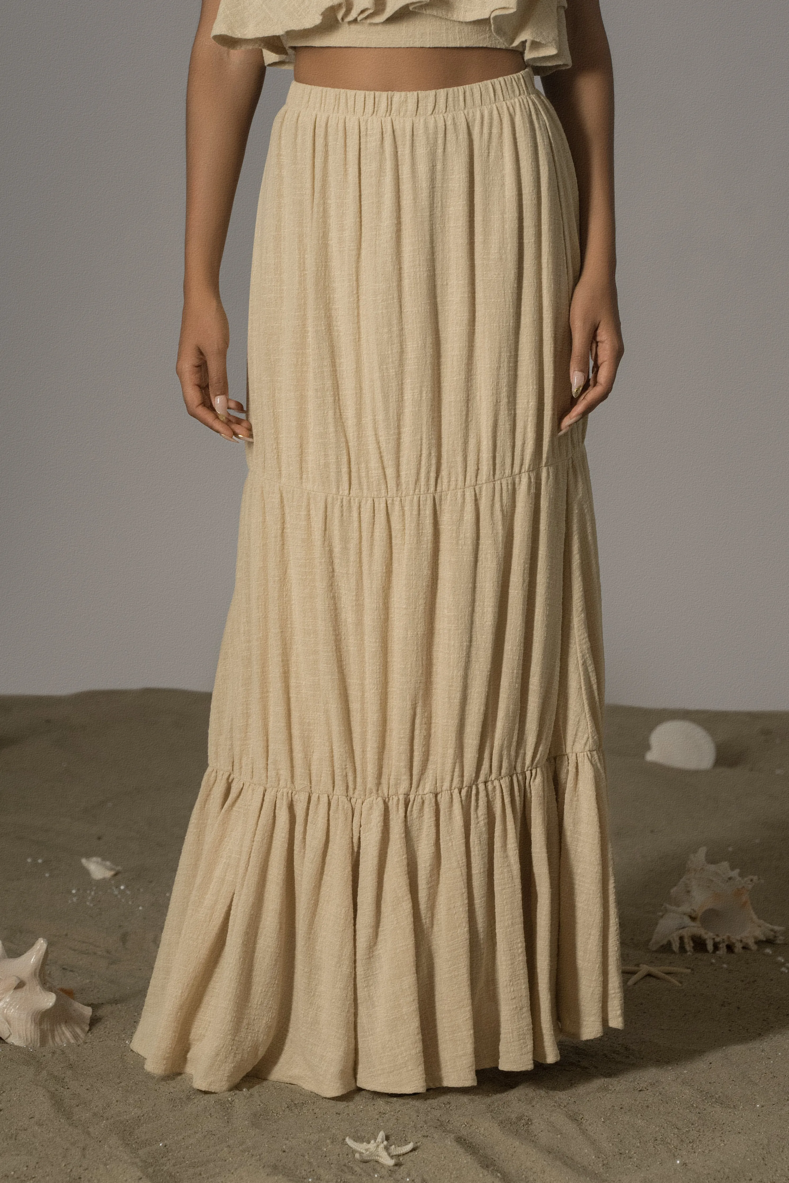 Beige By The Sea Skirt Set