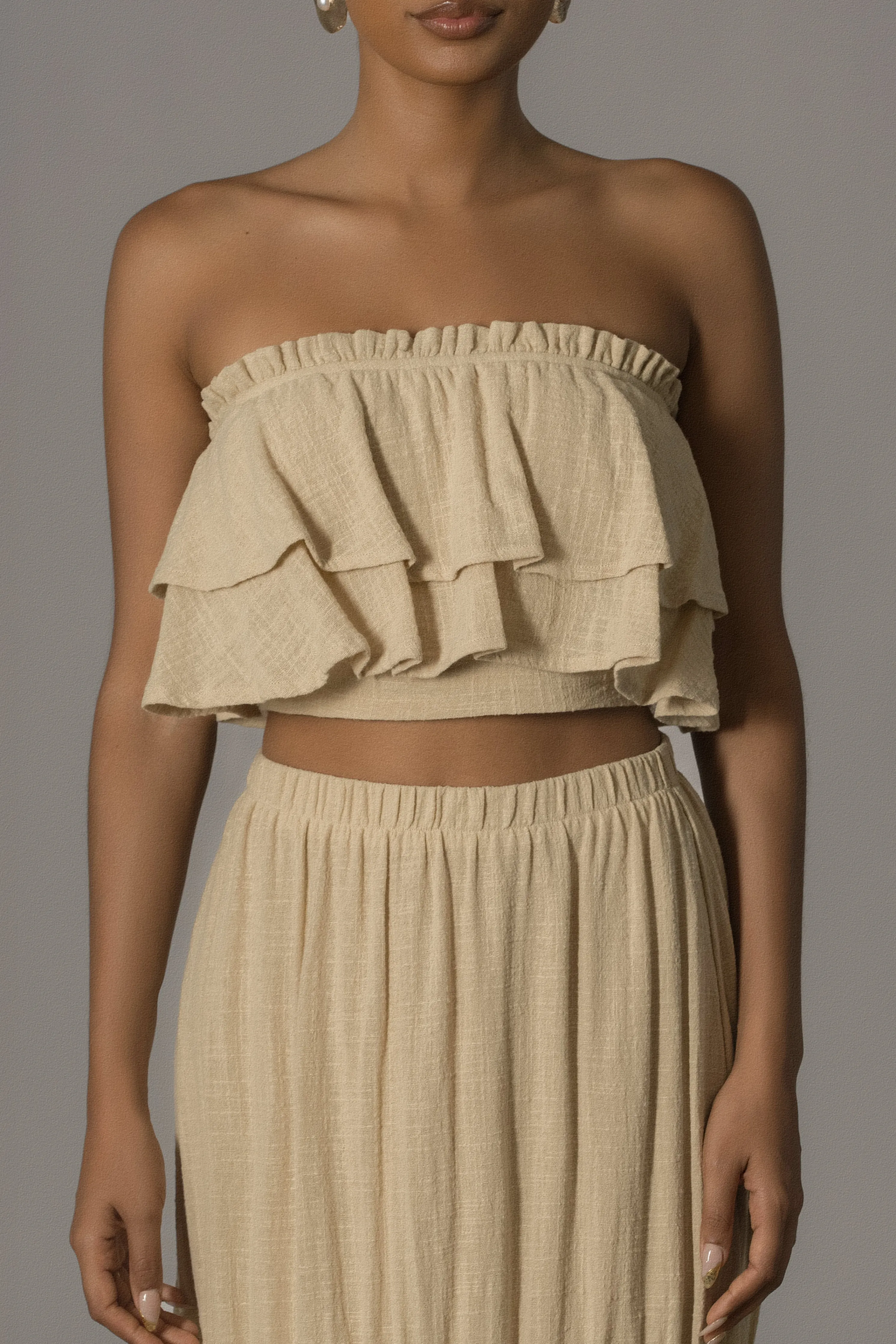 Beige By The Sea Skirt Set