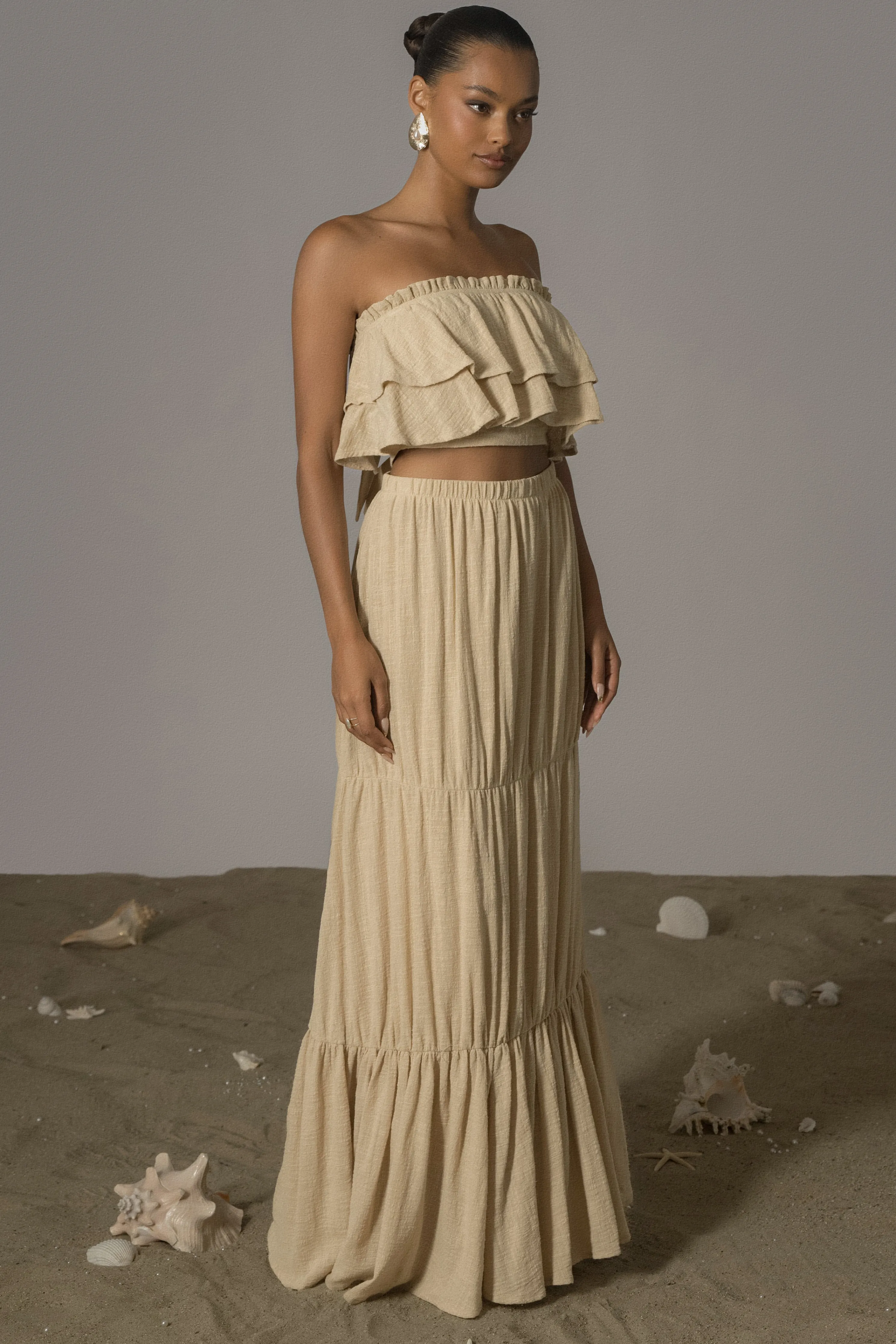 Beige By The Sea Skirt Set