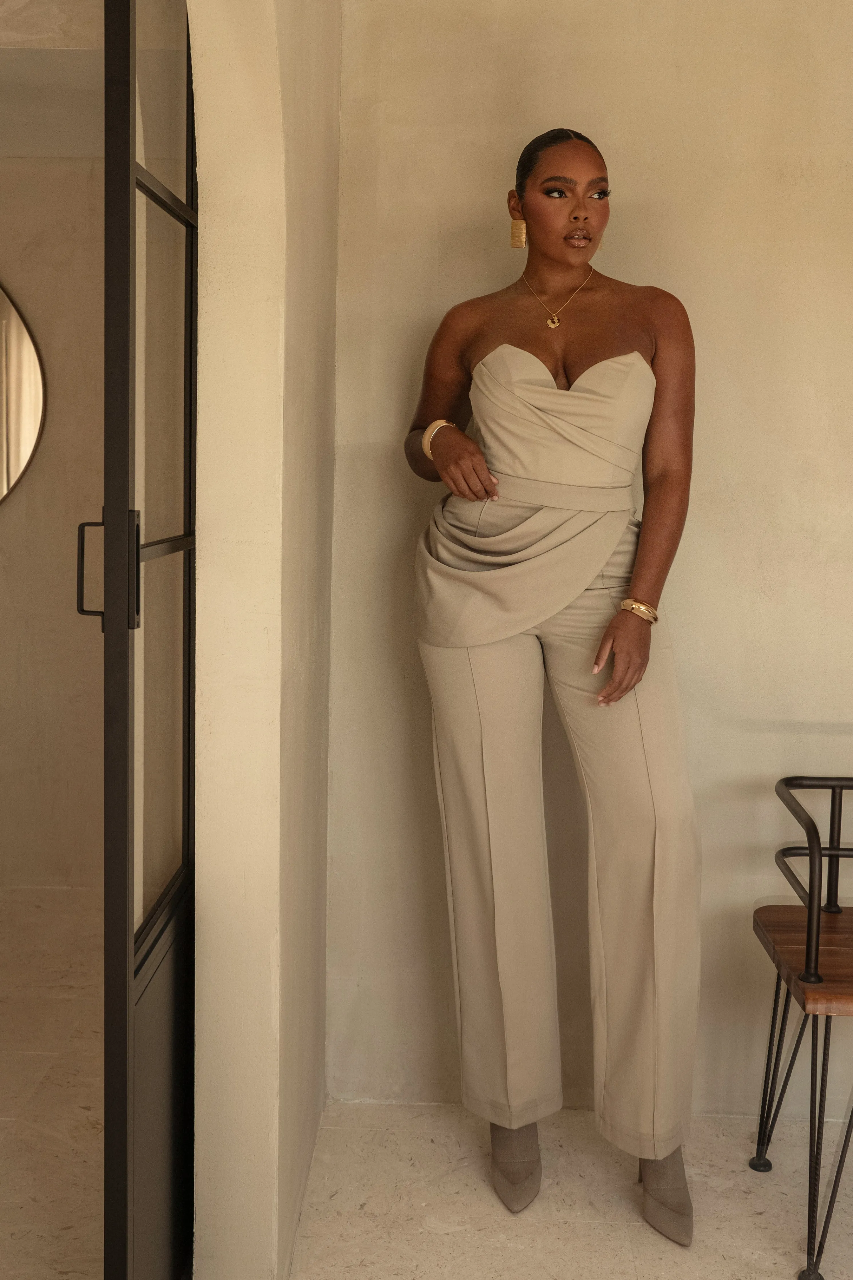 Beige Falling For You Corset