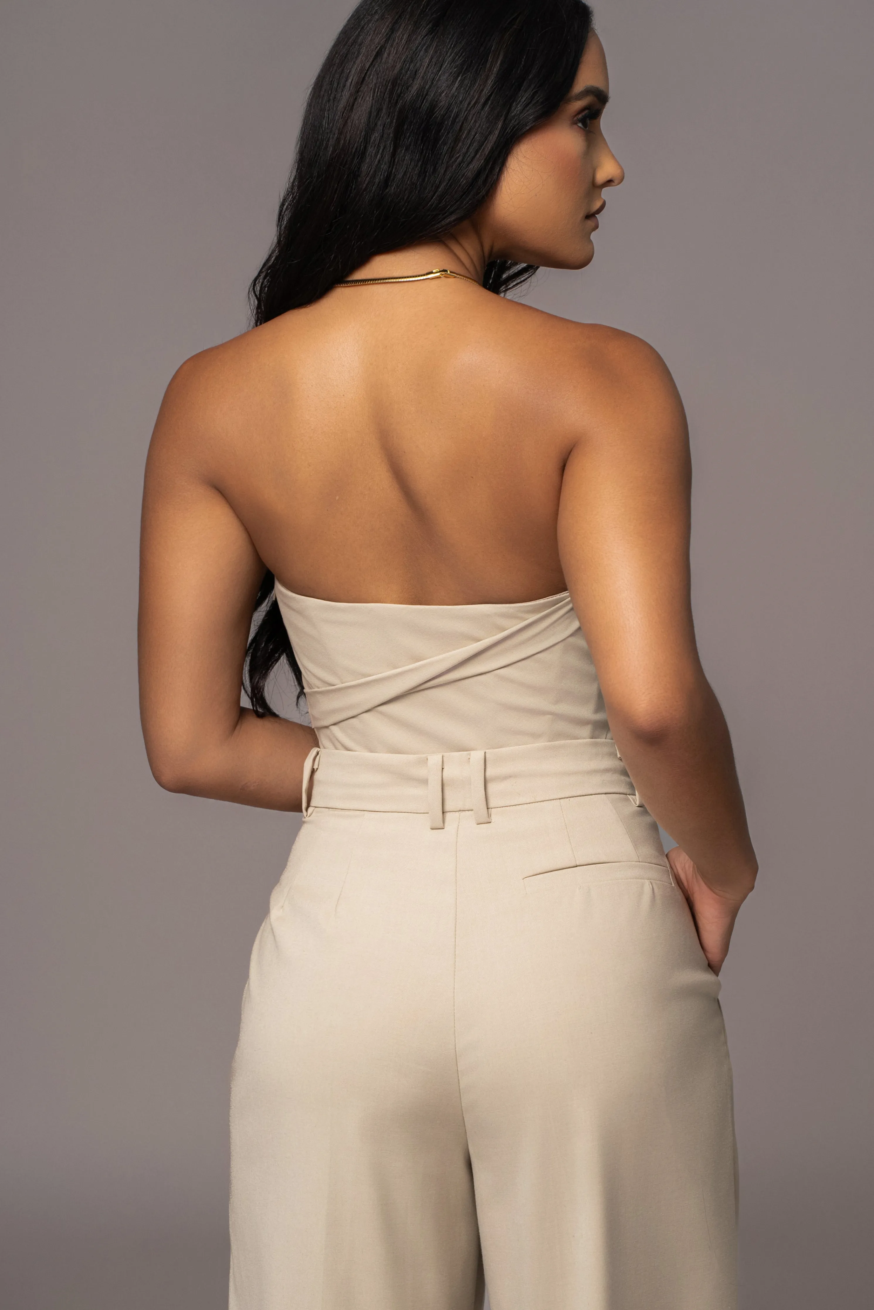 Beige Falling For You Corset