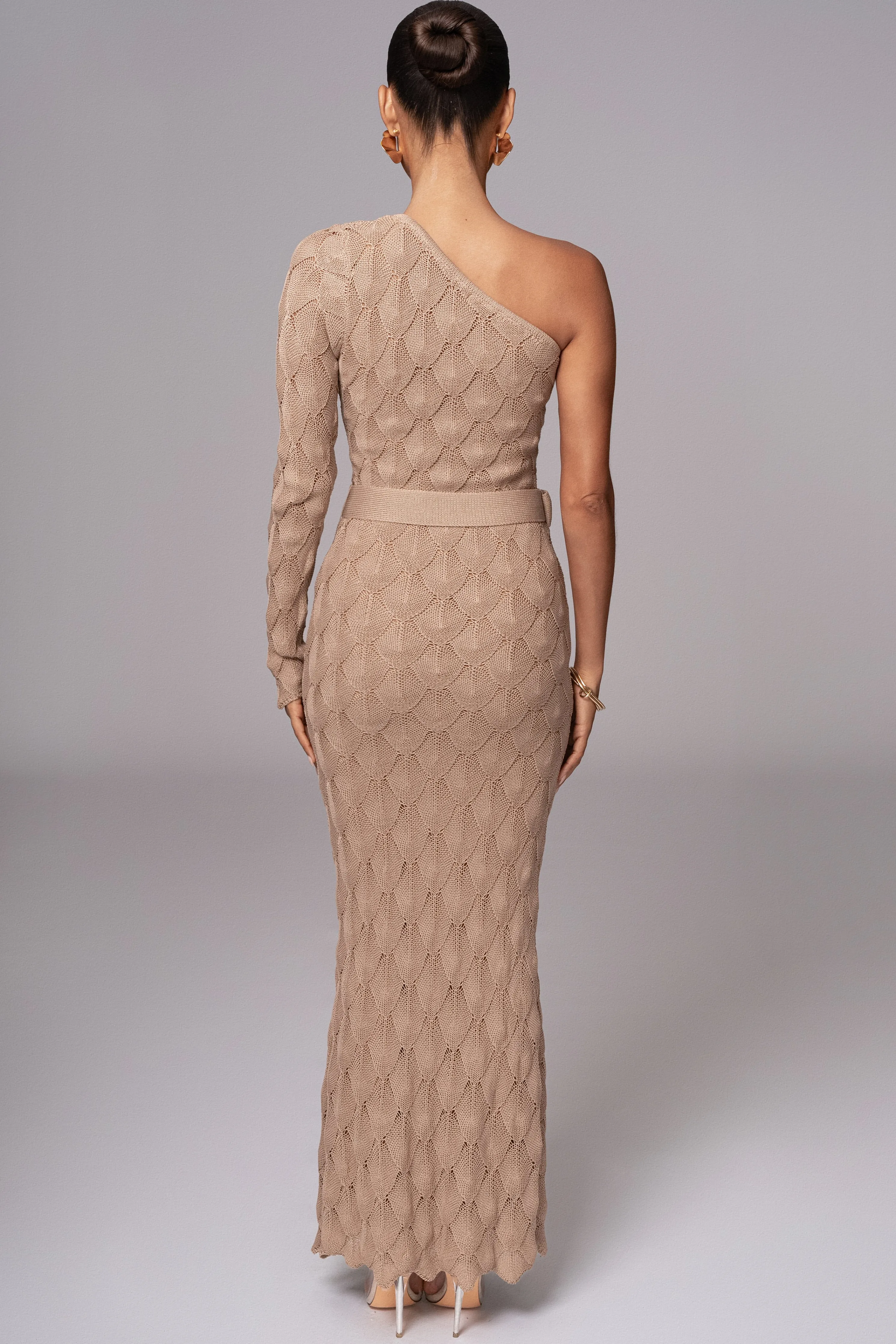 Beige La Costa One Shoulder Dress