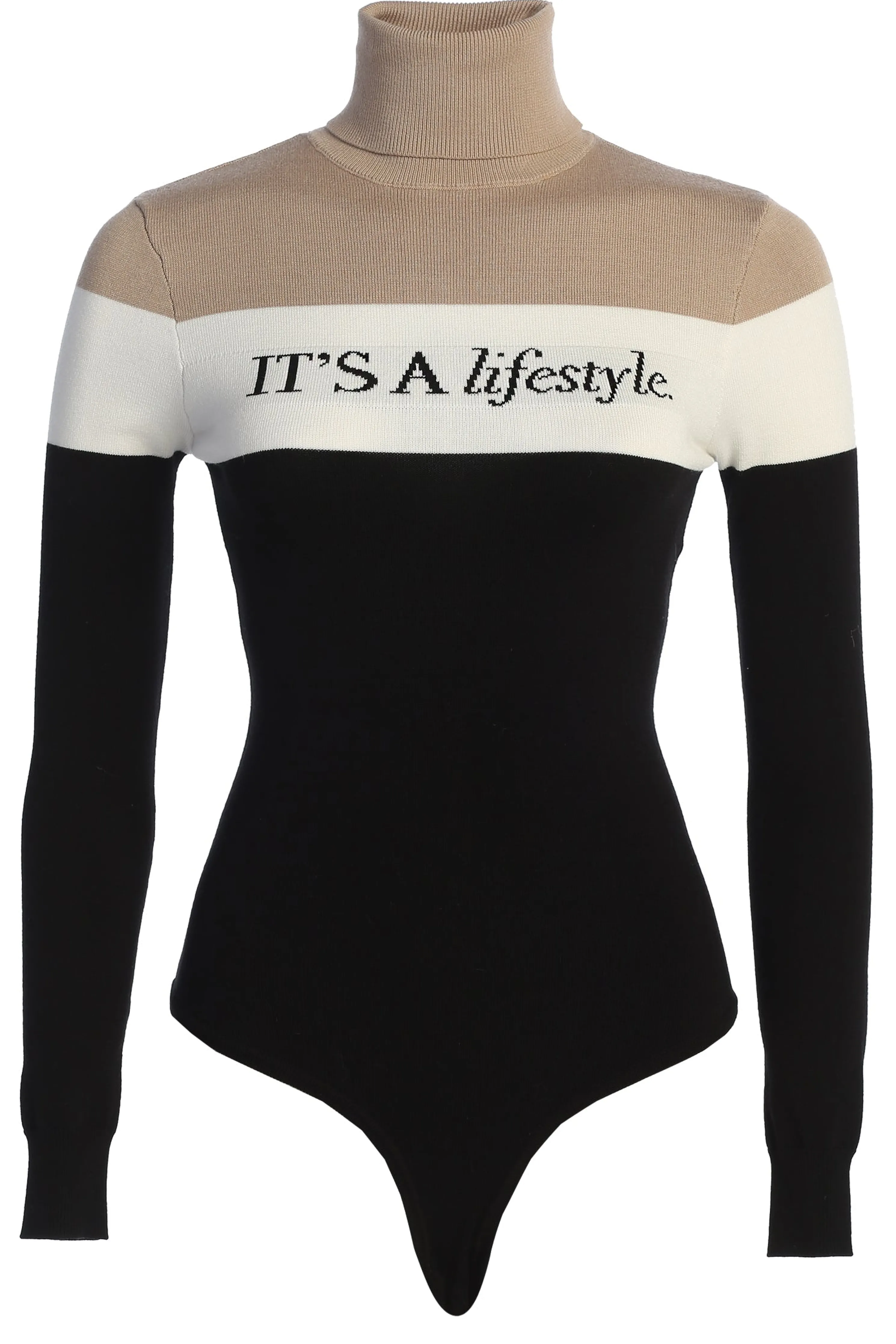 Beige Lifestyle Knit Bodysuit