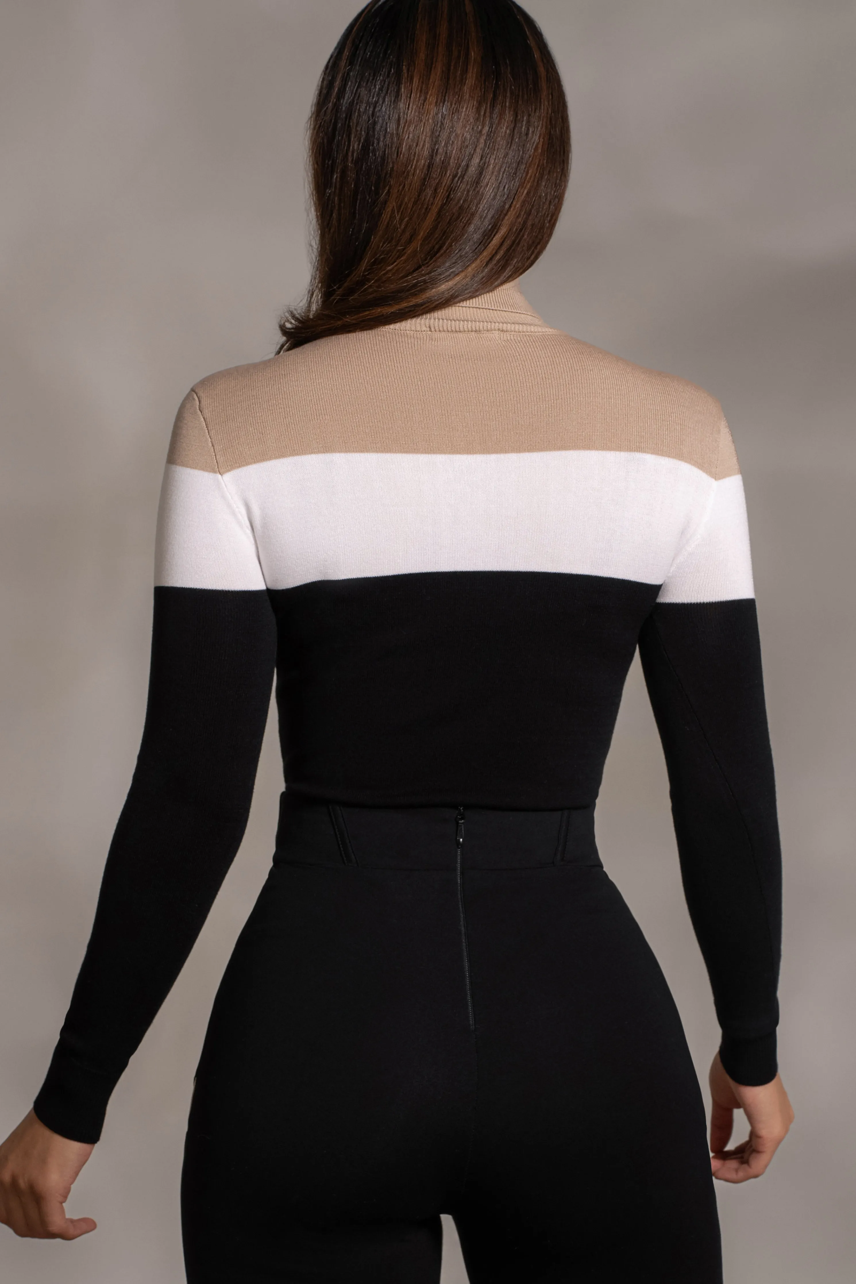 Beige Lifestyle Knit Bodysuit