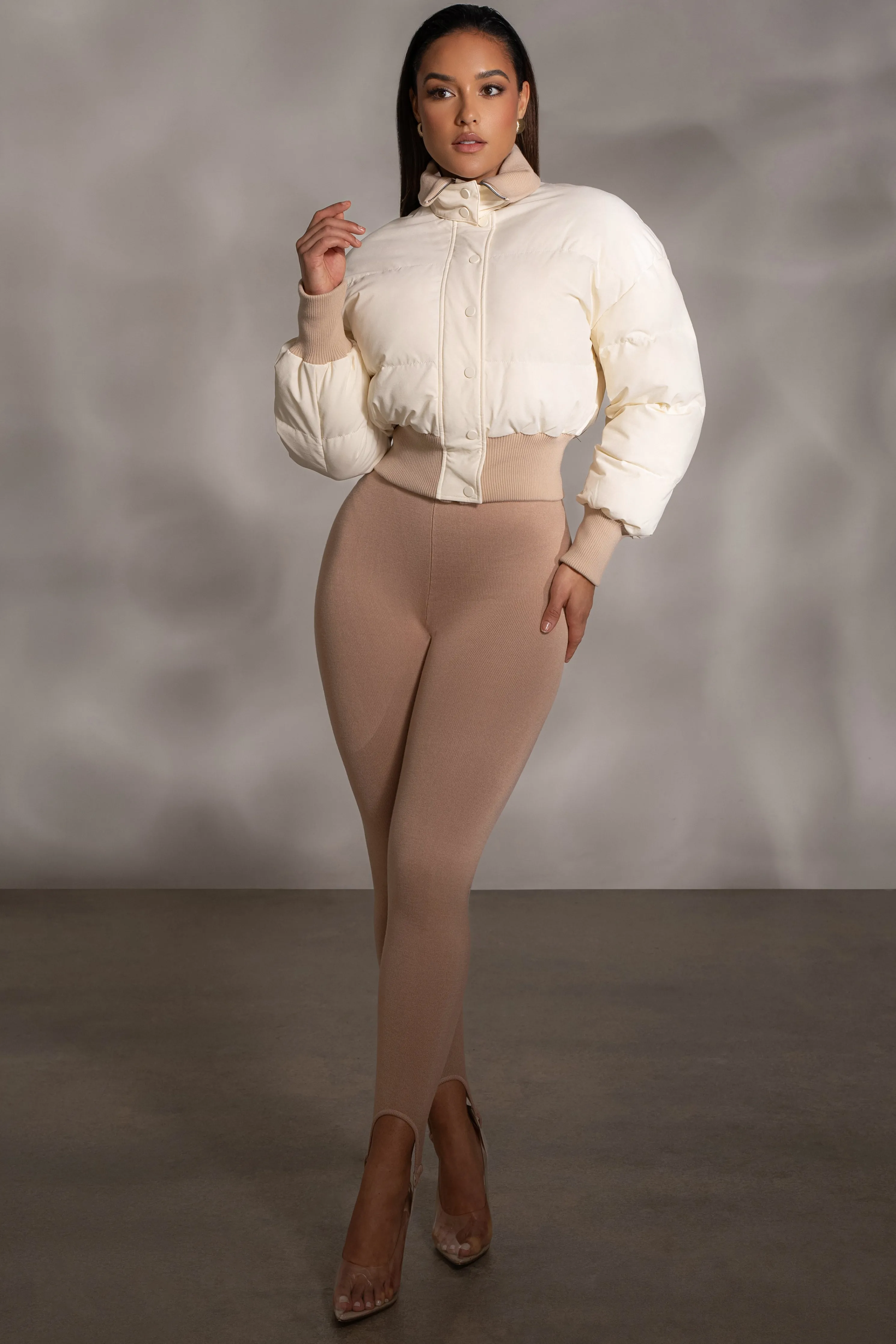 Beige Marlow Leggings