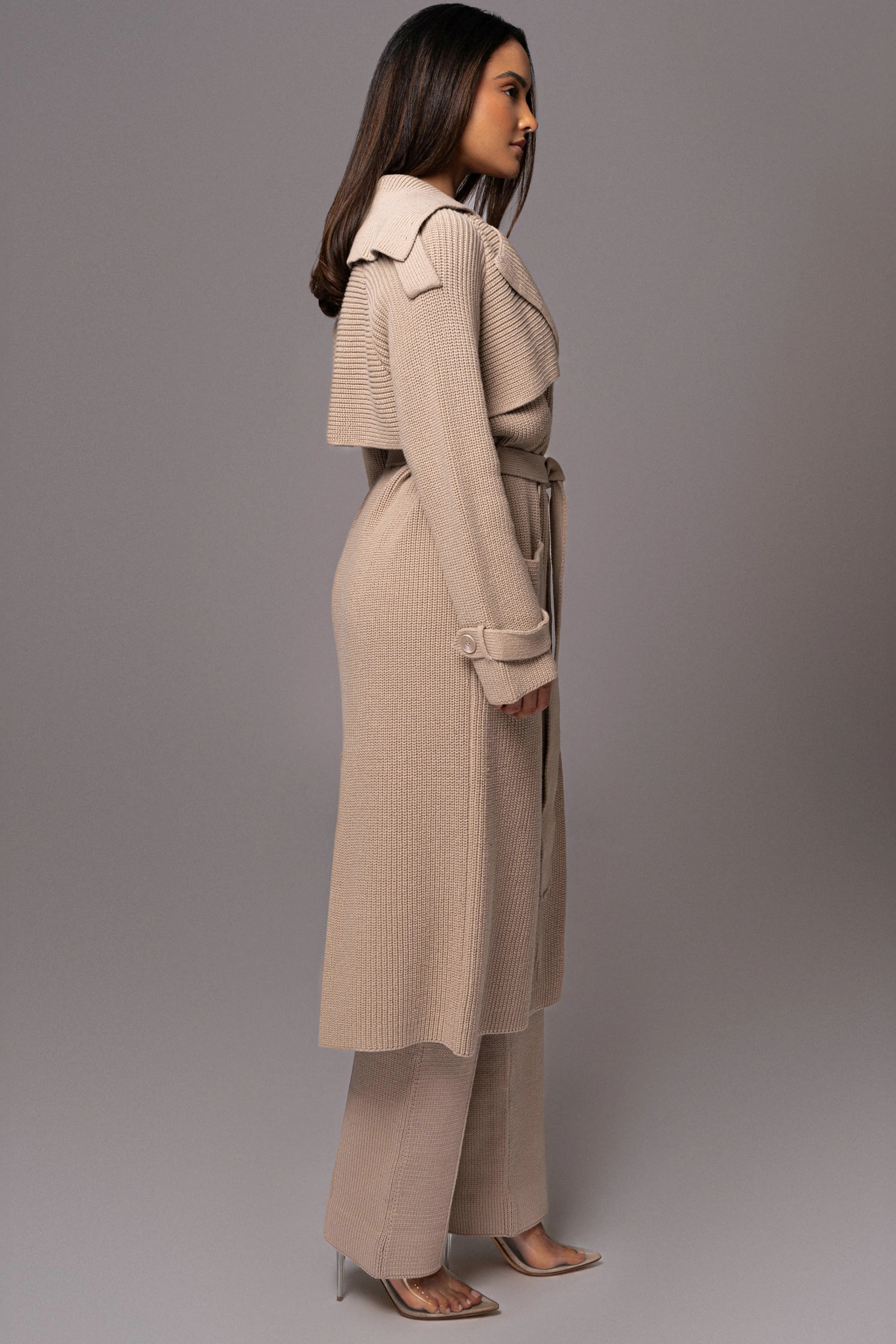 Beige Maxinne Knit Coat