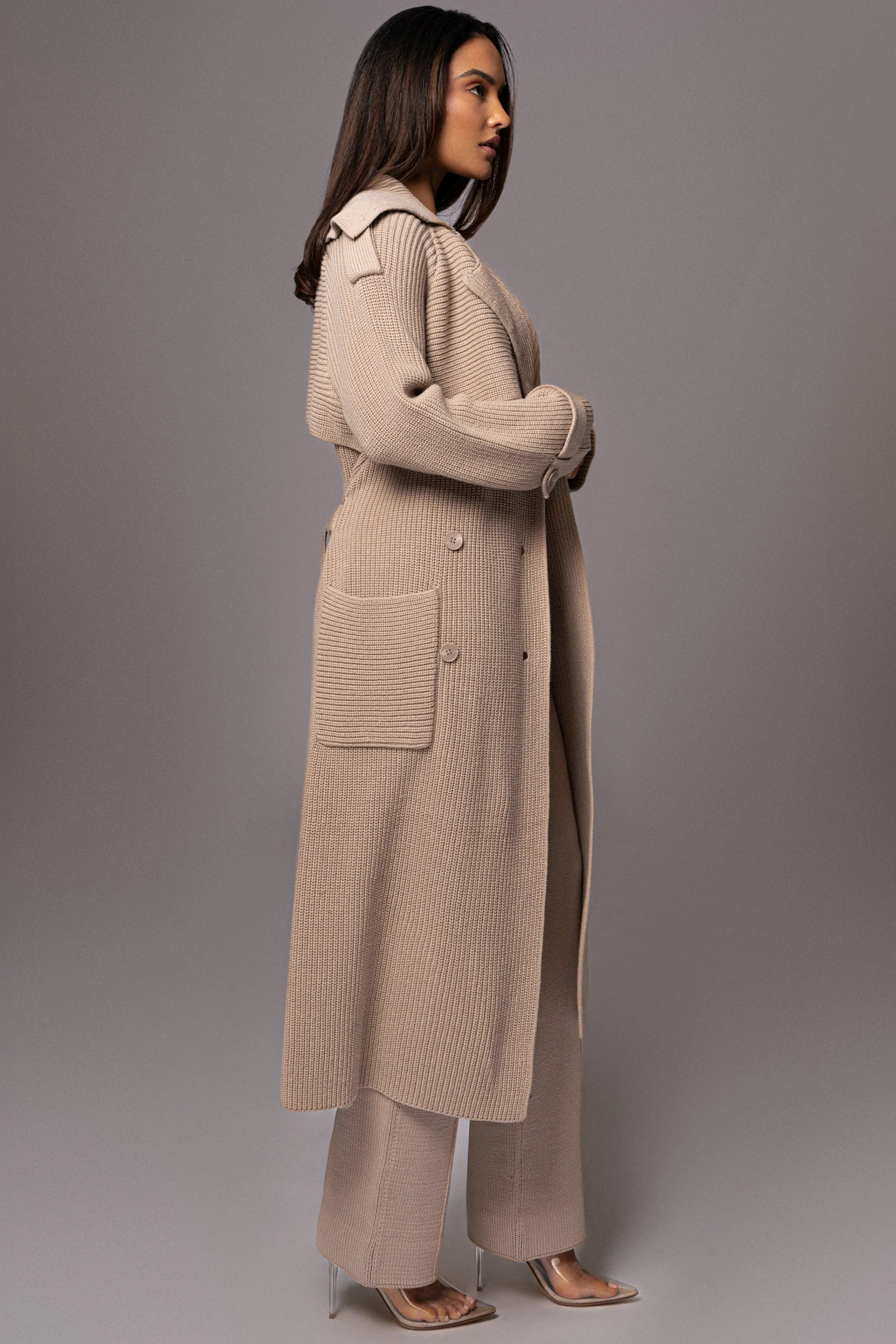 Beige Maxinne Knit Coat