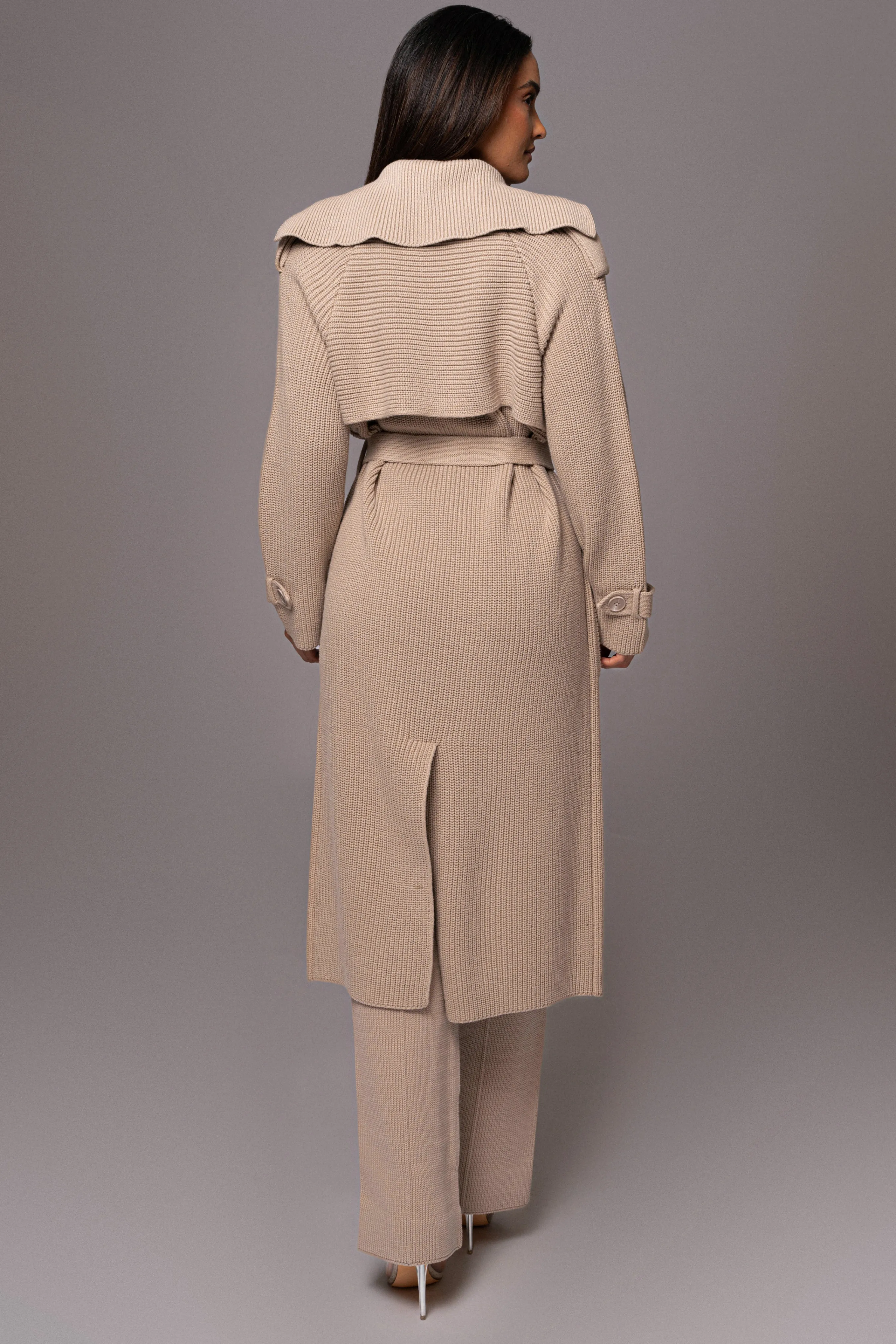 Beige Maxinne Knit Coat