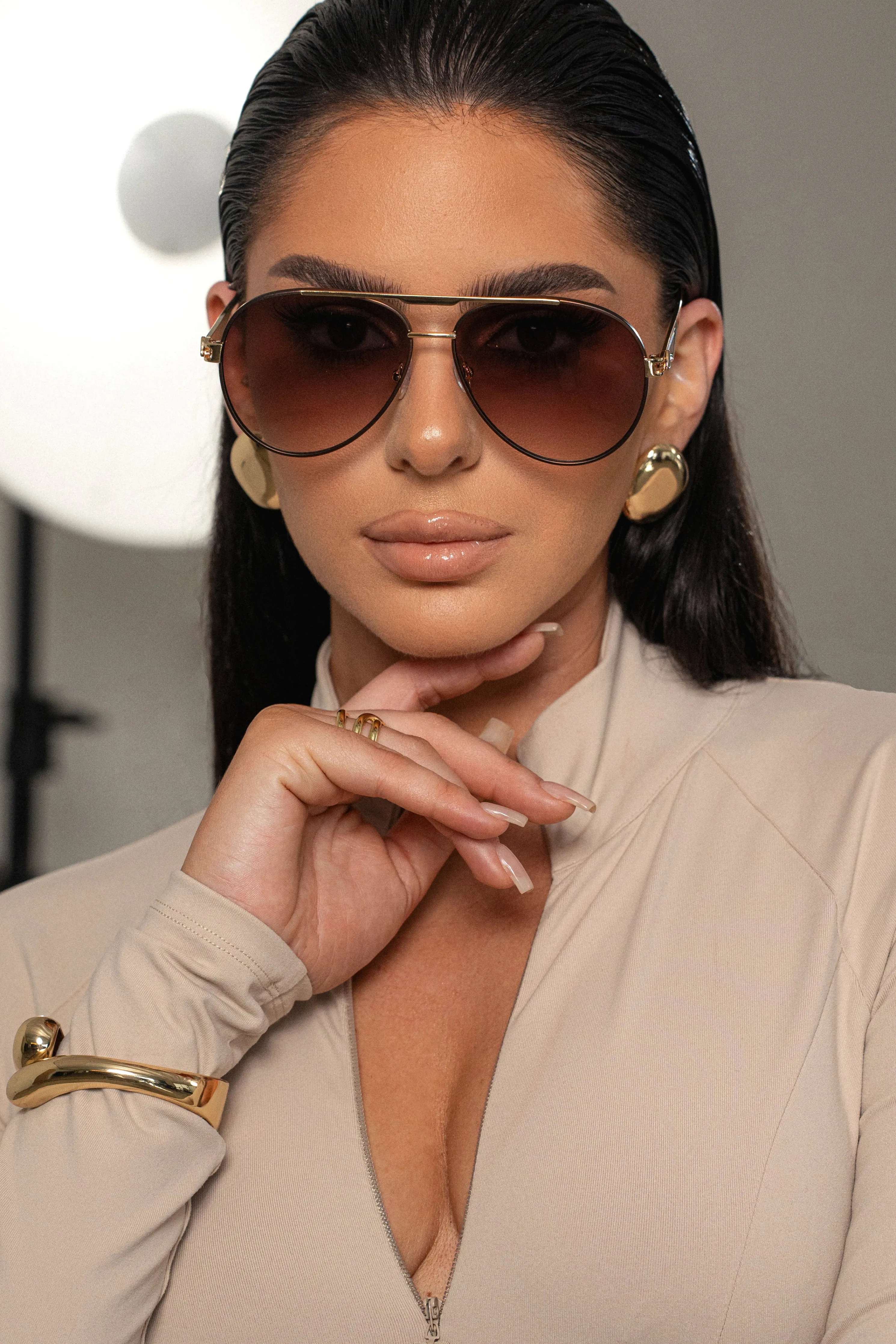 Beige Movement Mock Maxi Dress