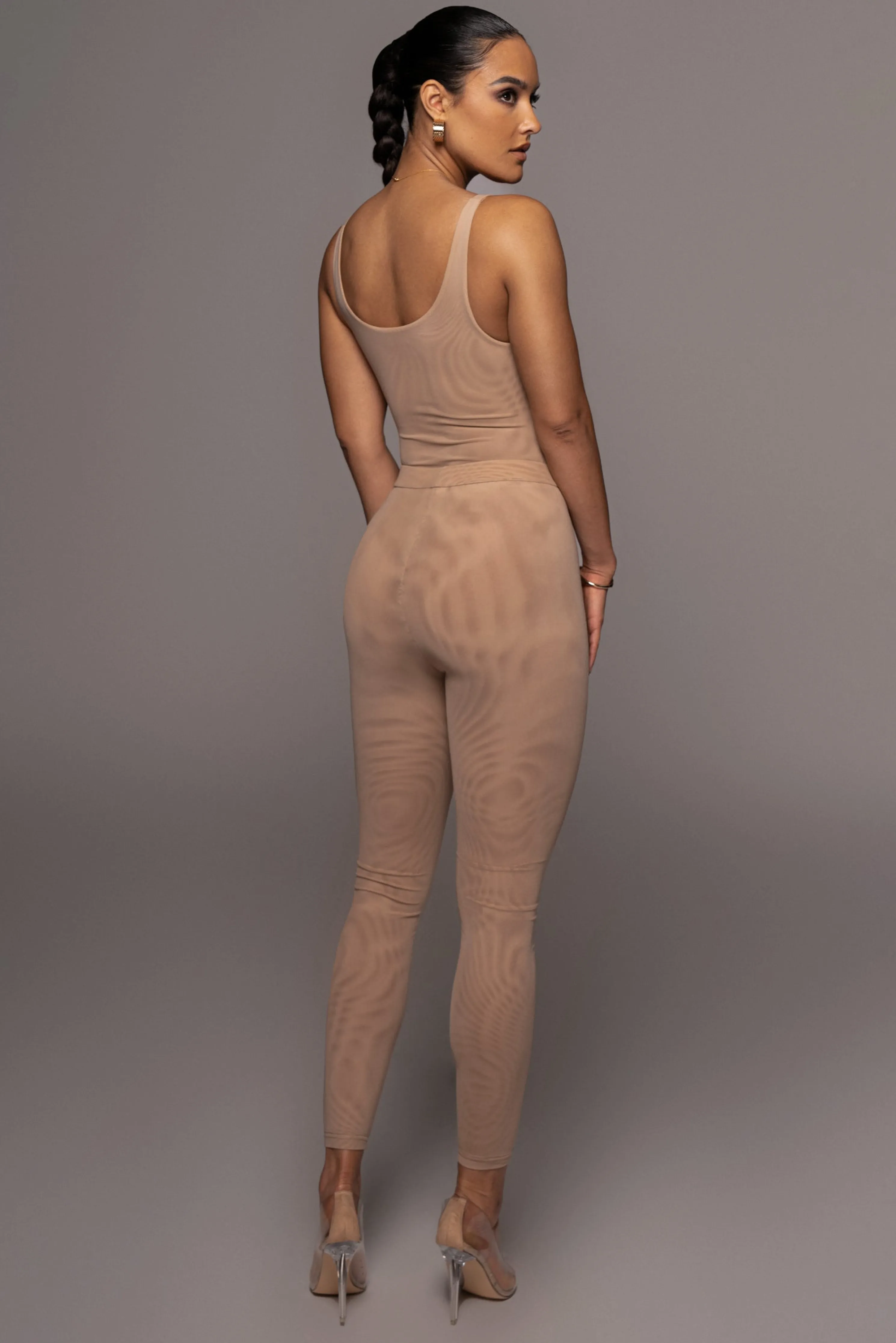 Beige Nina Mesh Pants