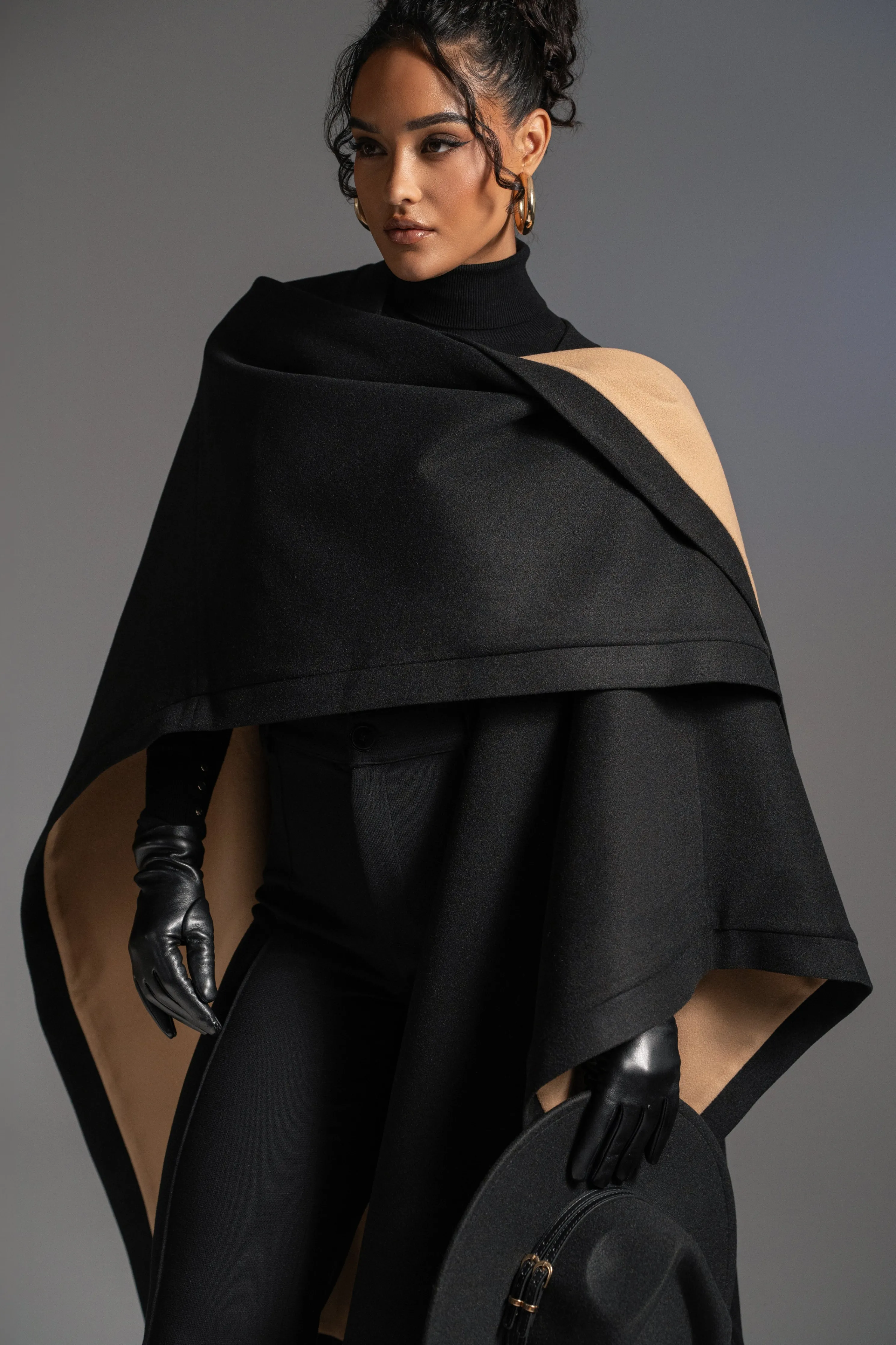 Beige Park City Reversible Shawl