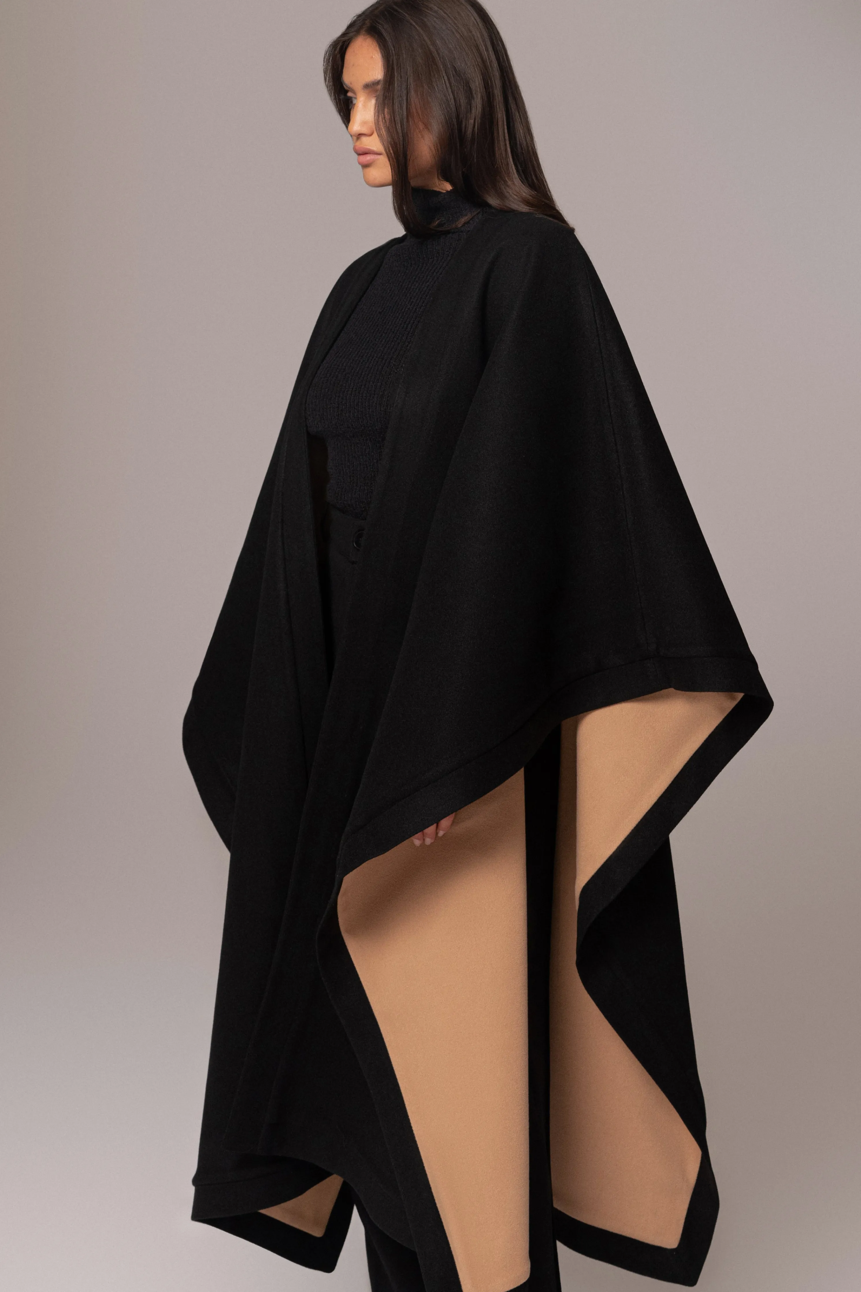 Beige Park City Reversible Shawl