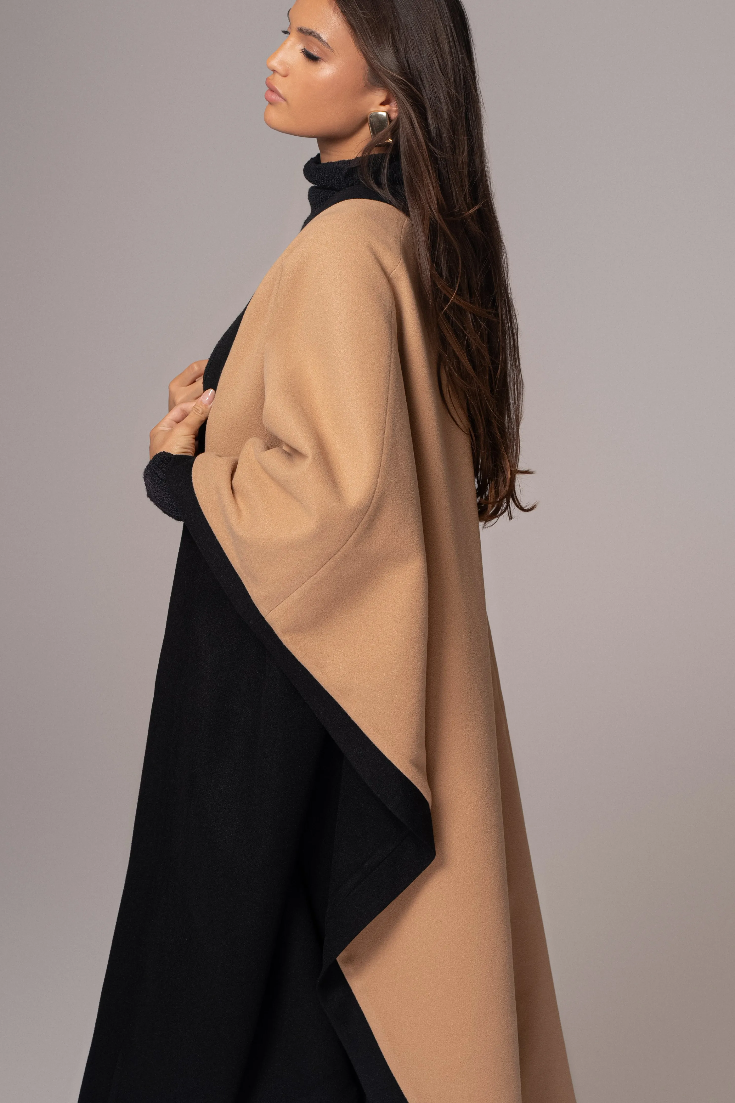 Beige Park City Reversible Shawl