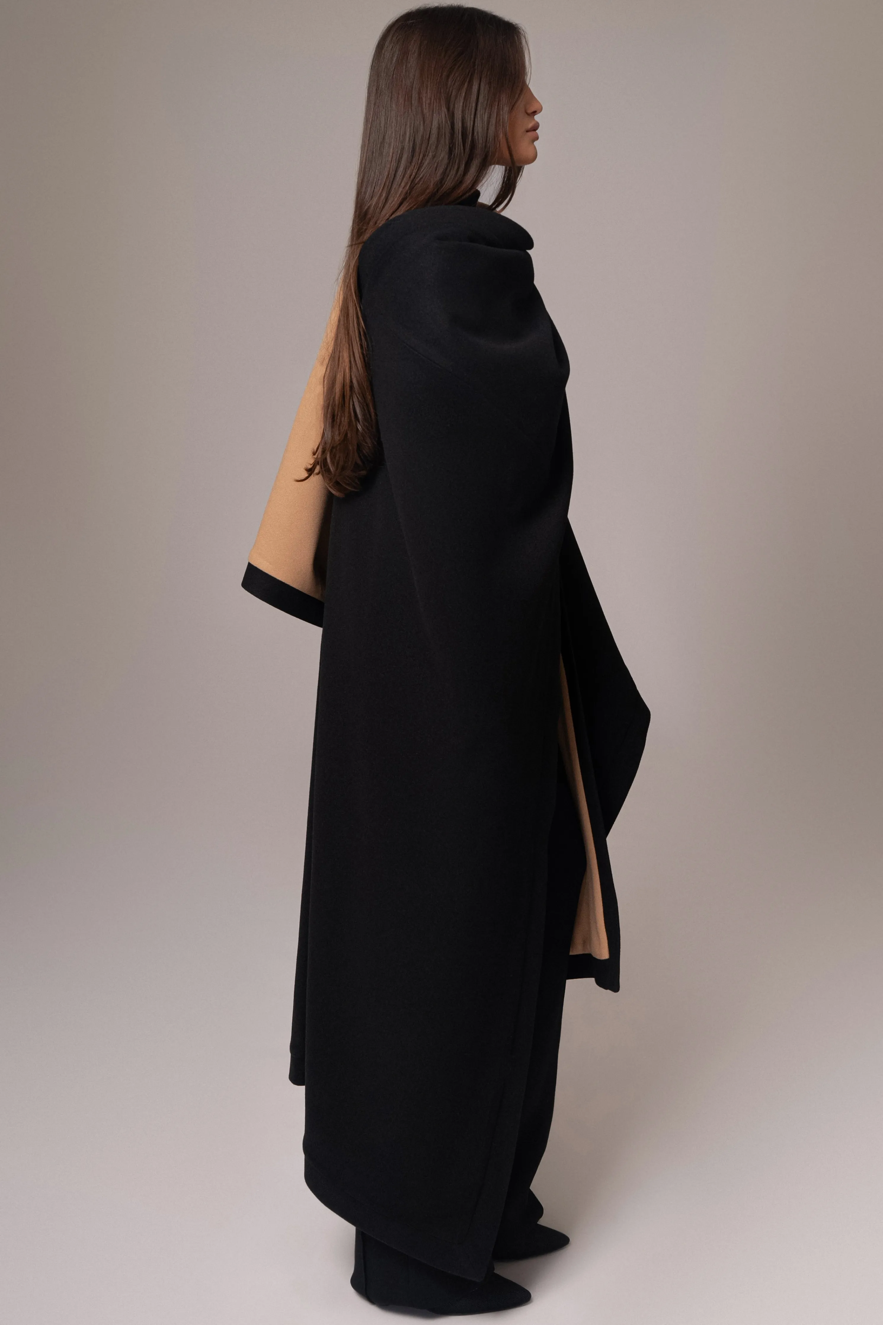 Beige Park City Reversible Shawl