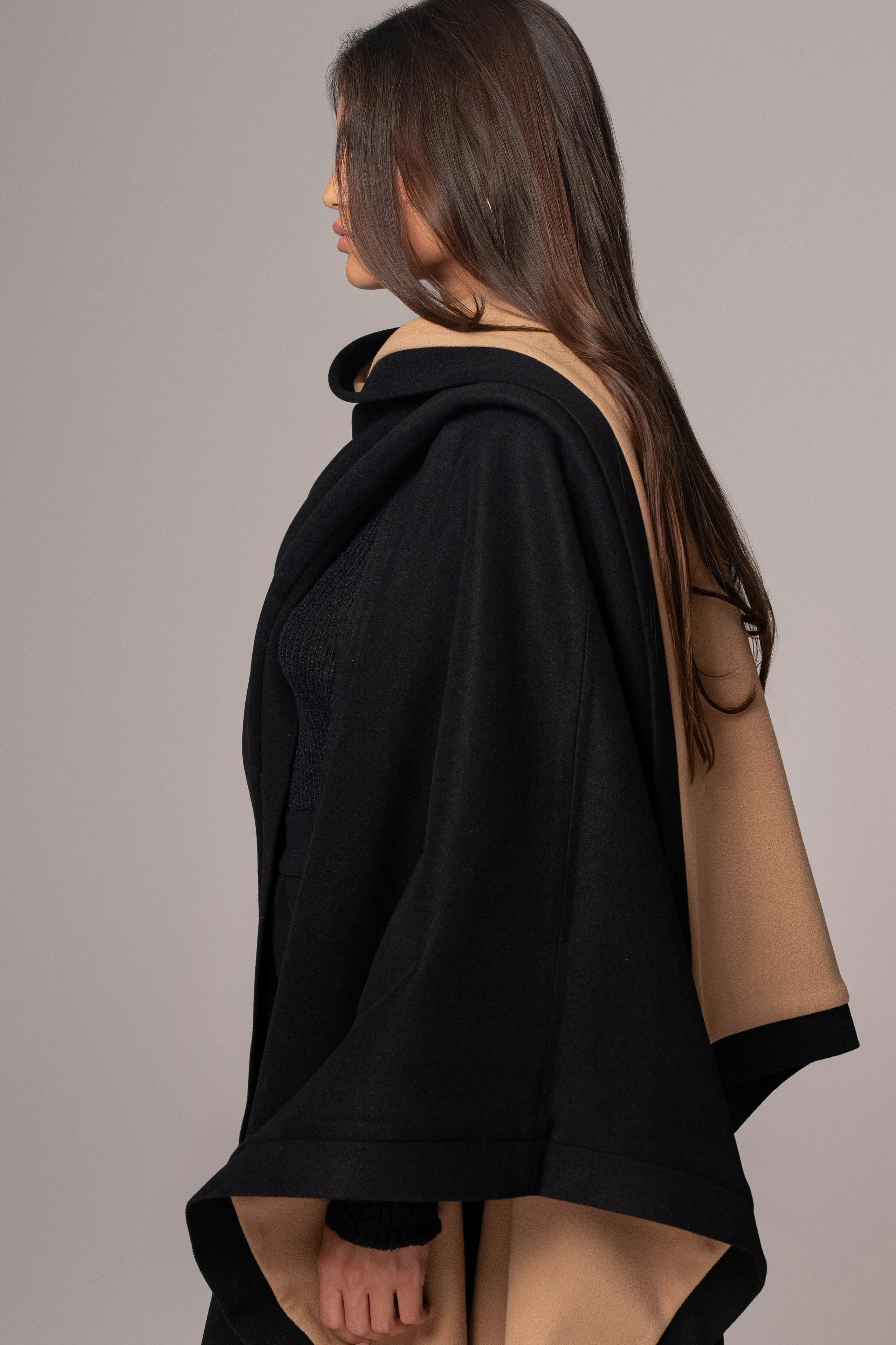 Beige Park City Reversible Shawl