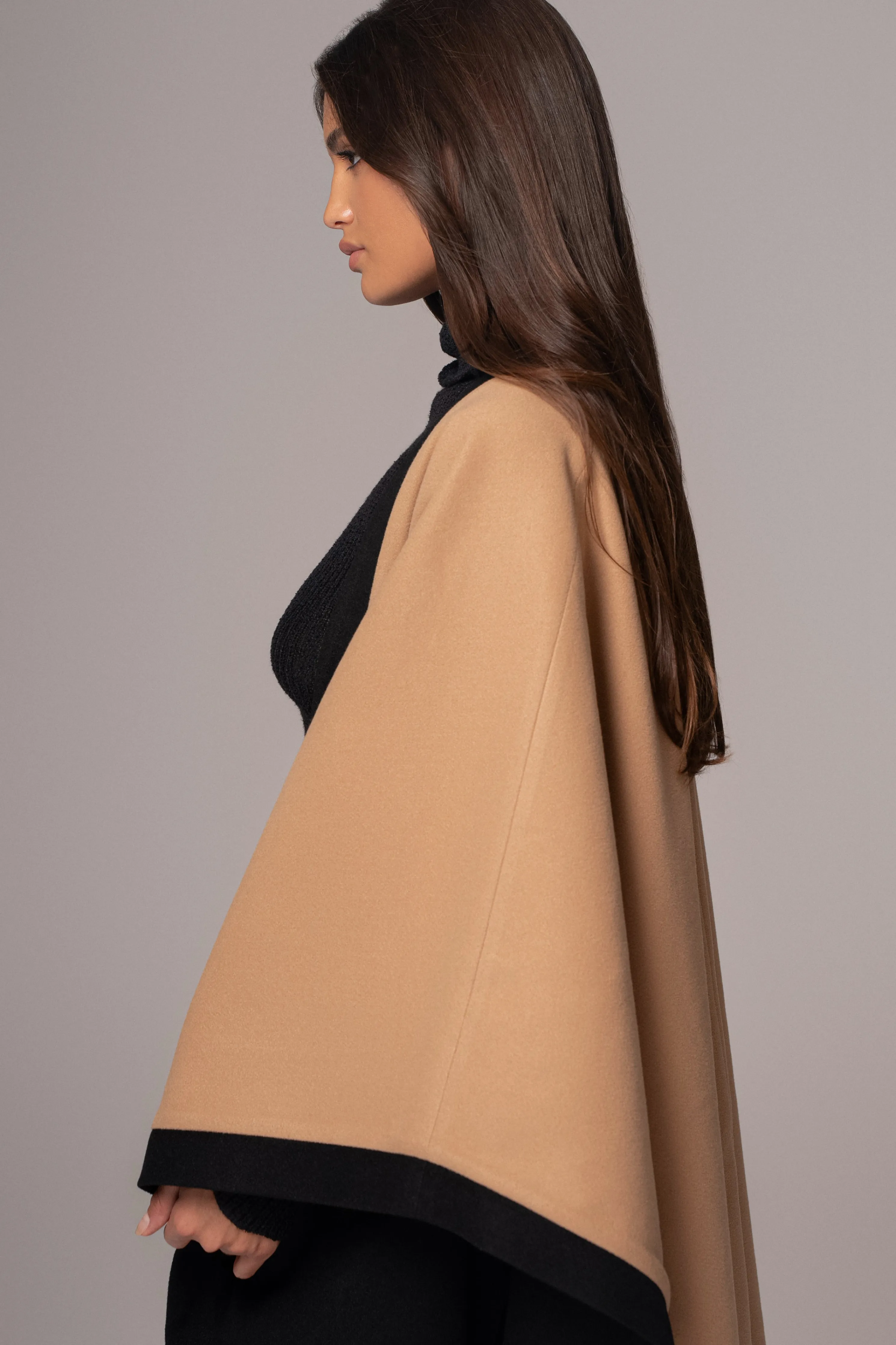 Beige Park City Reversible Shawl