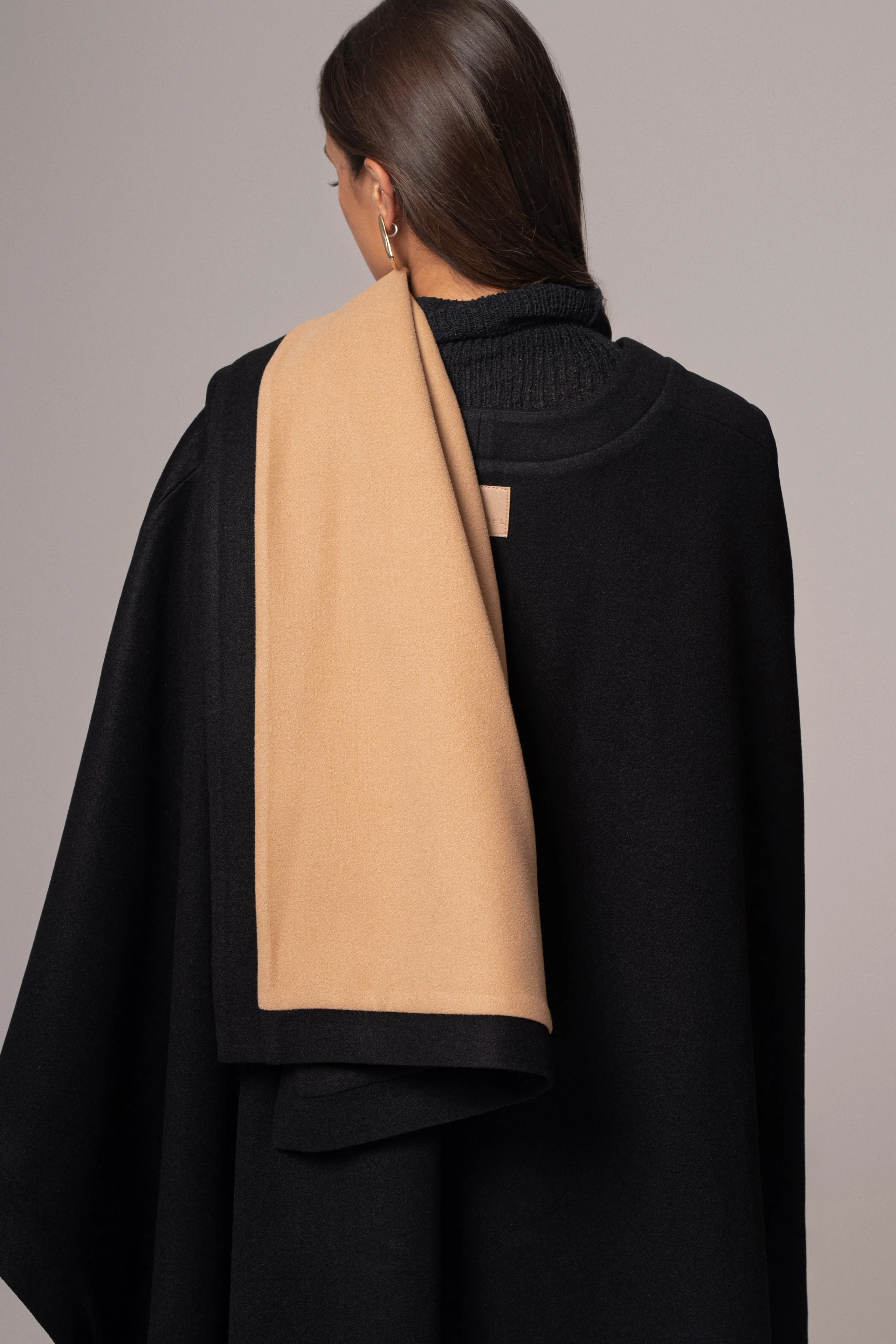 Beige Park City Reversible Shawl