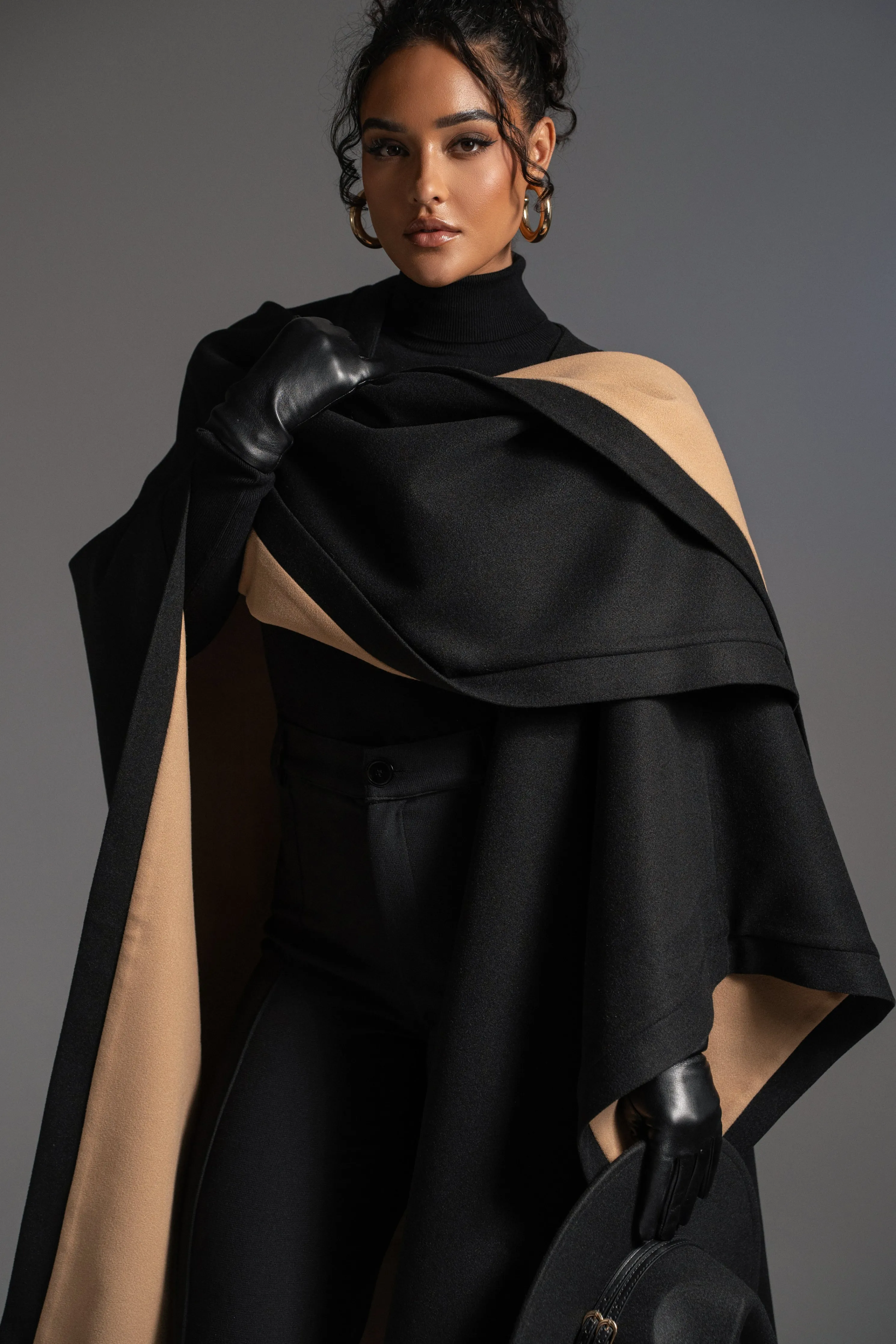 Beige Park City Reversible Shawl