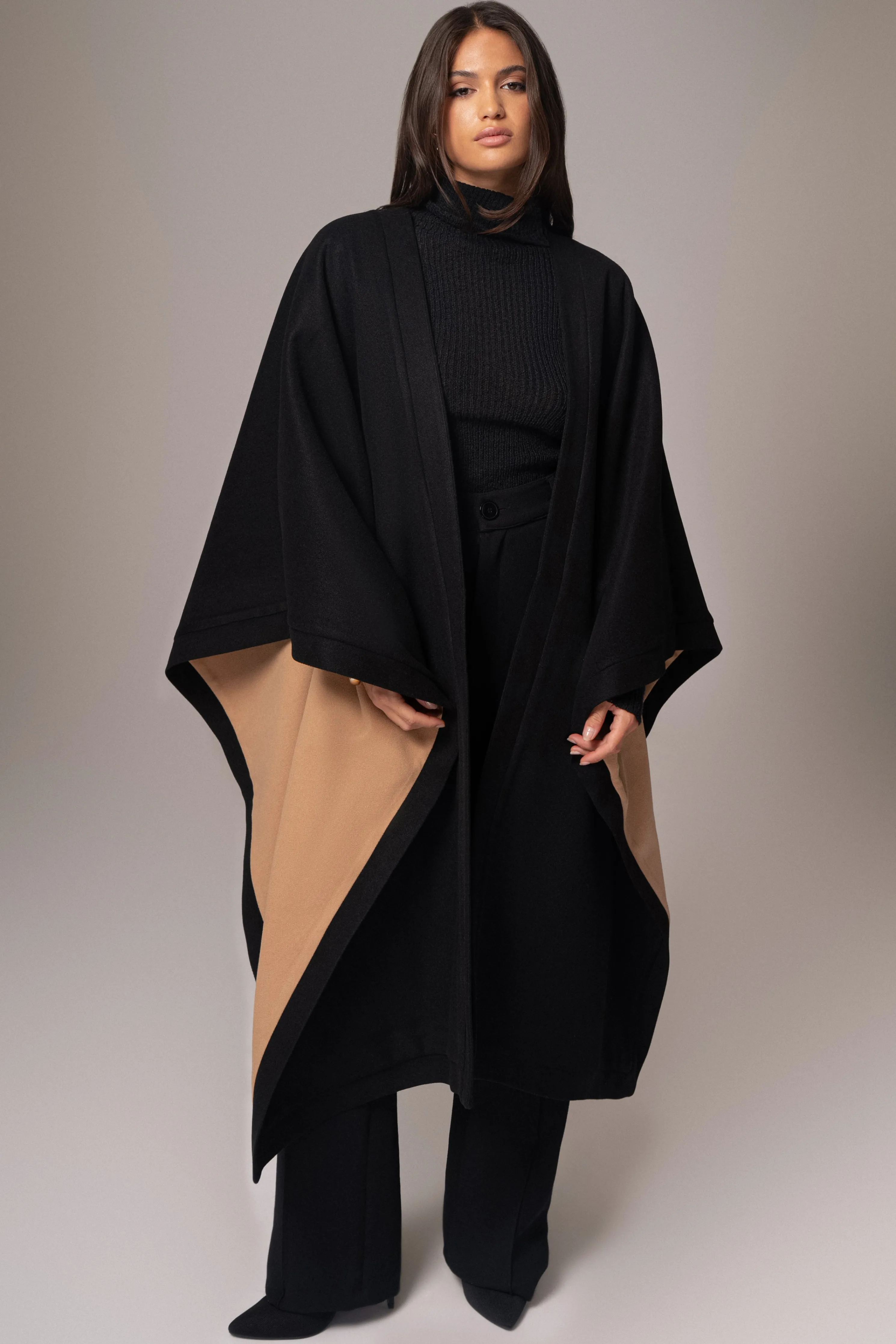 Beige Park City Reversible Shawl