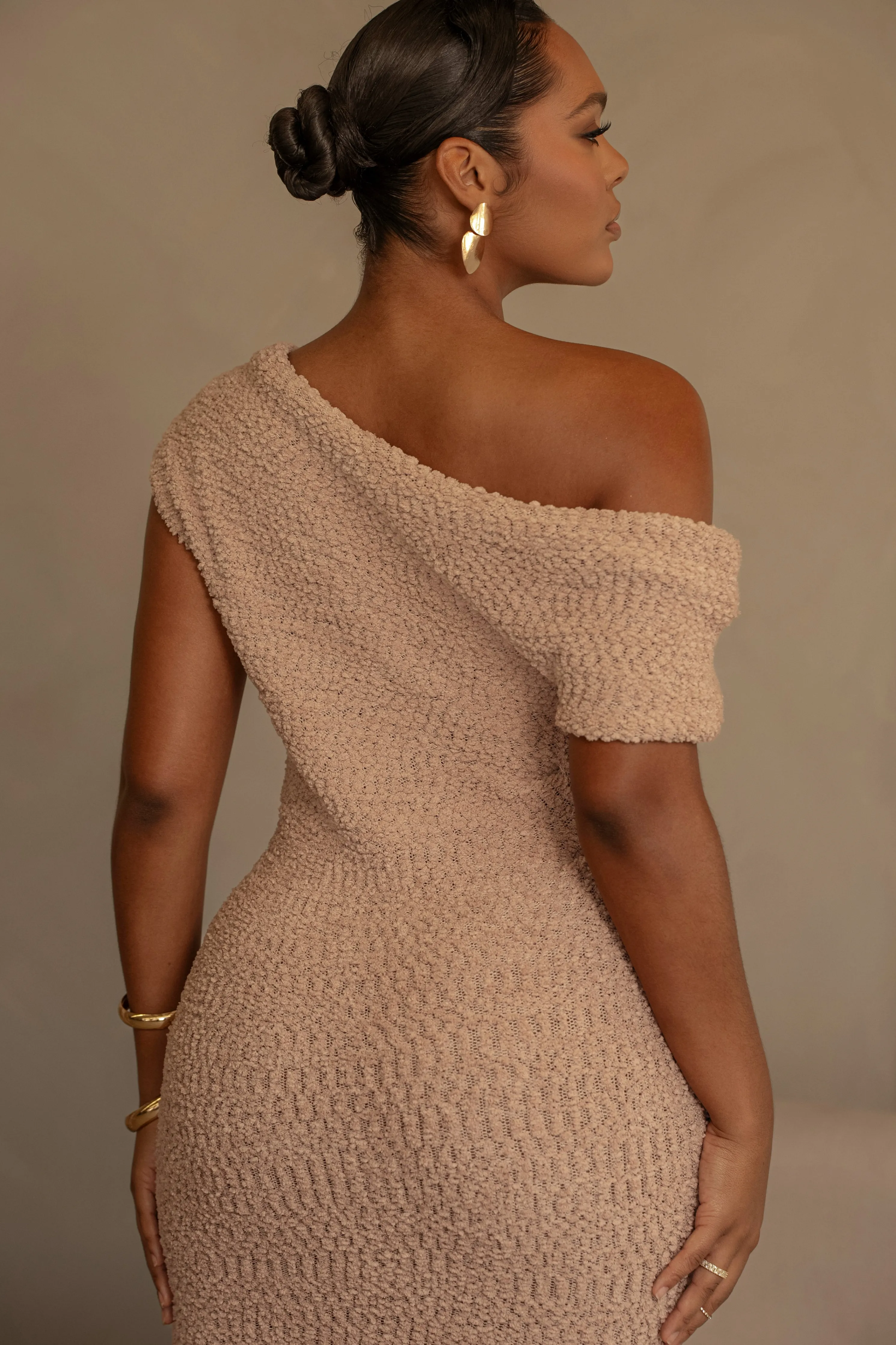 Beige Shayna Knit Maxi Dress