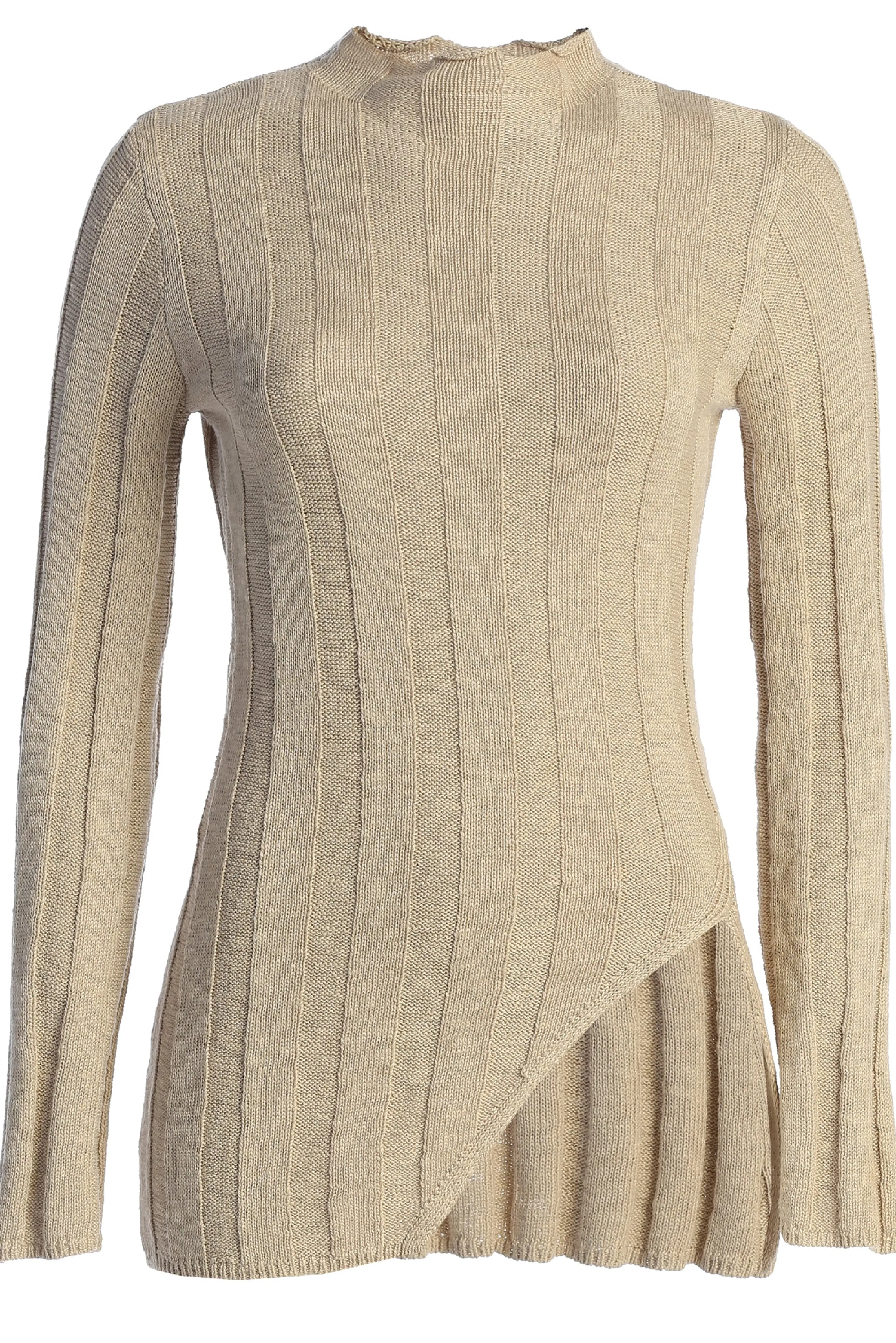 Beige Take A Chance Ribbed Pant Set