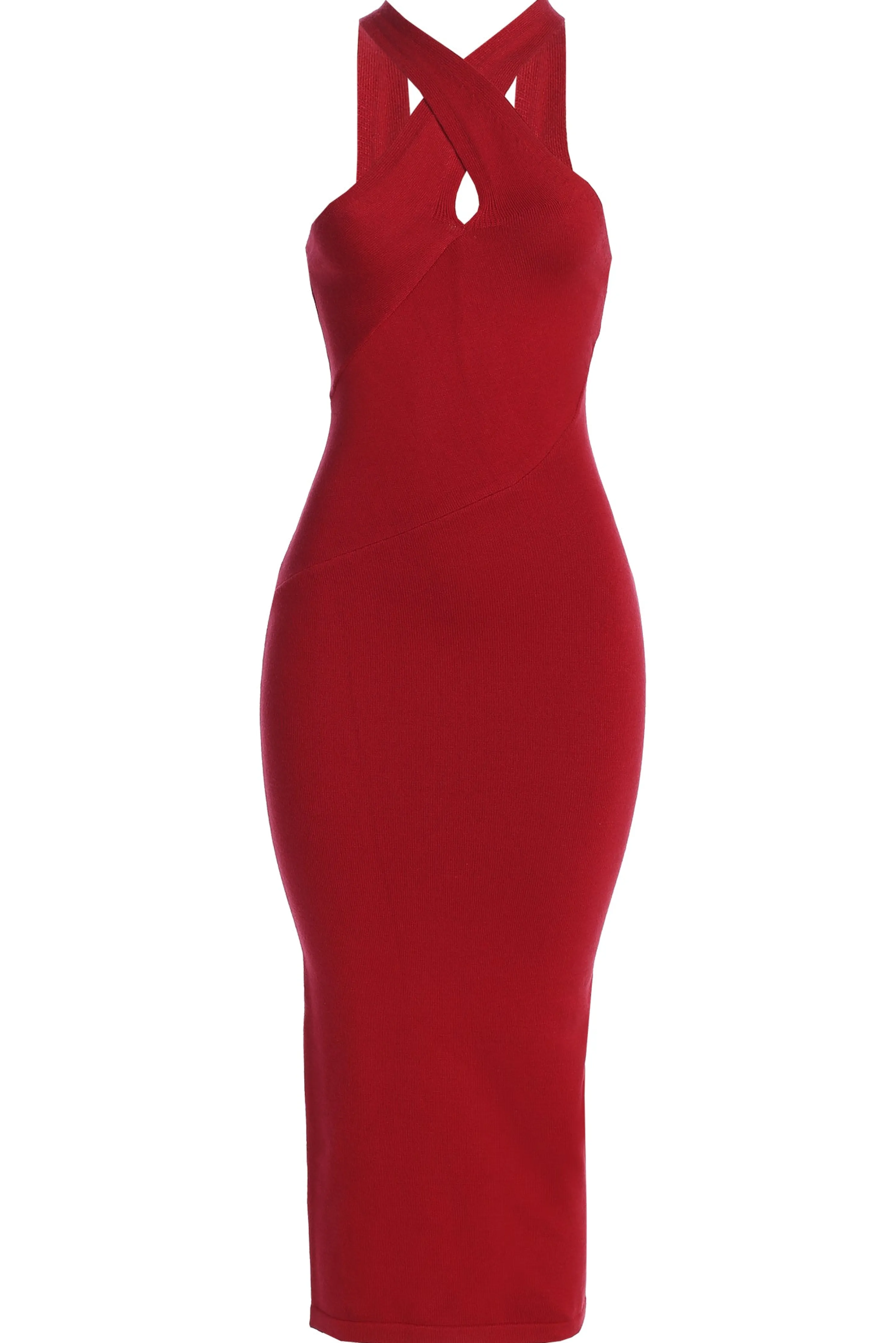 Berry Steph Halter Maxi Dress