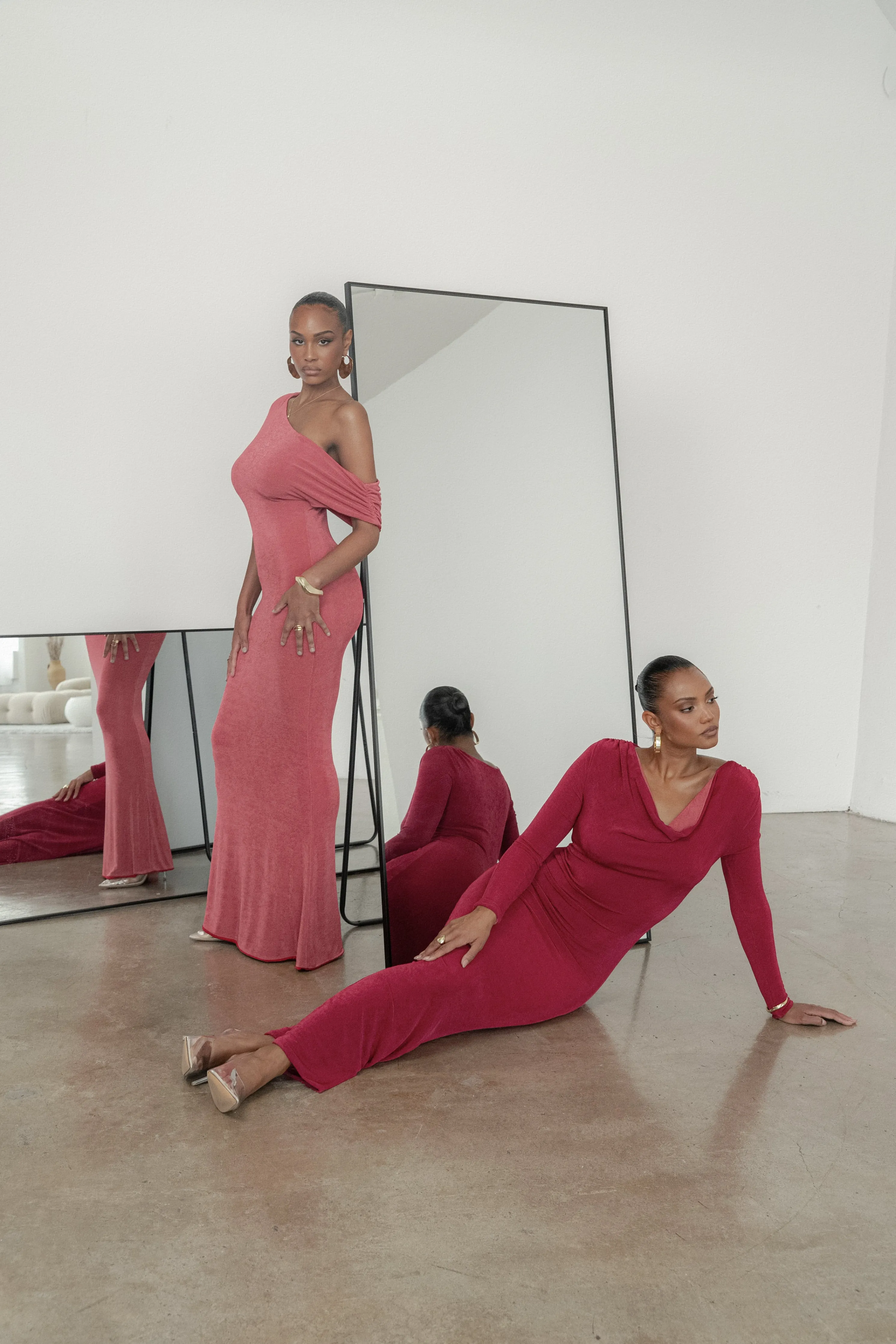 Berry/Mauve Ashton Reversible Maxi Dress