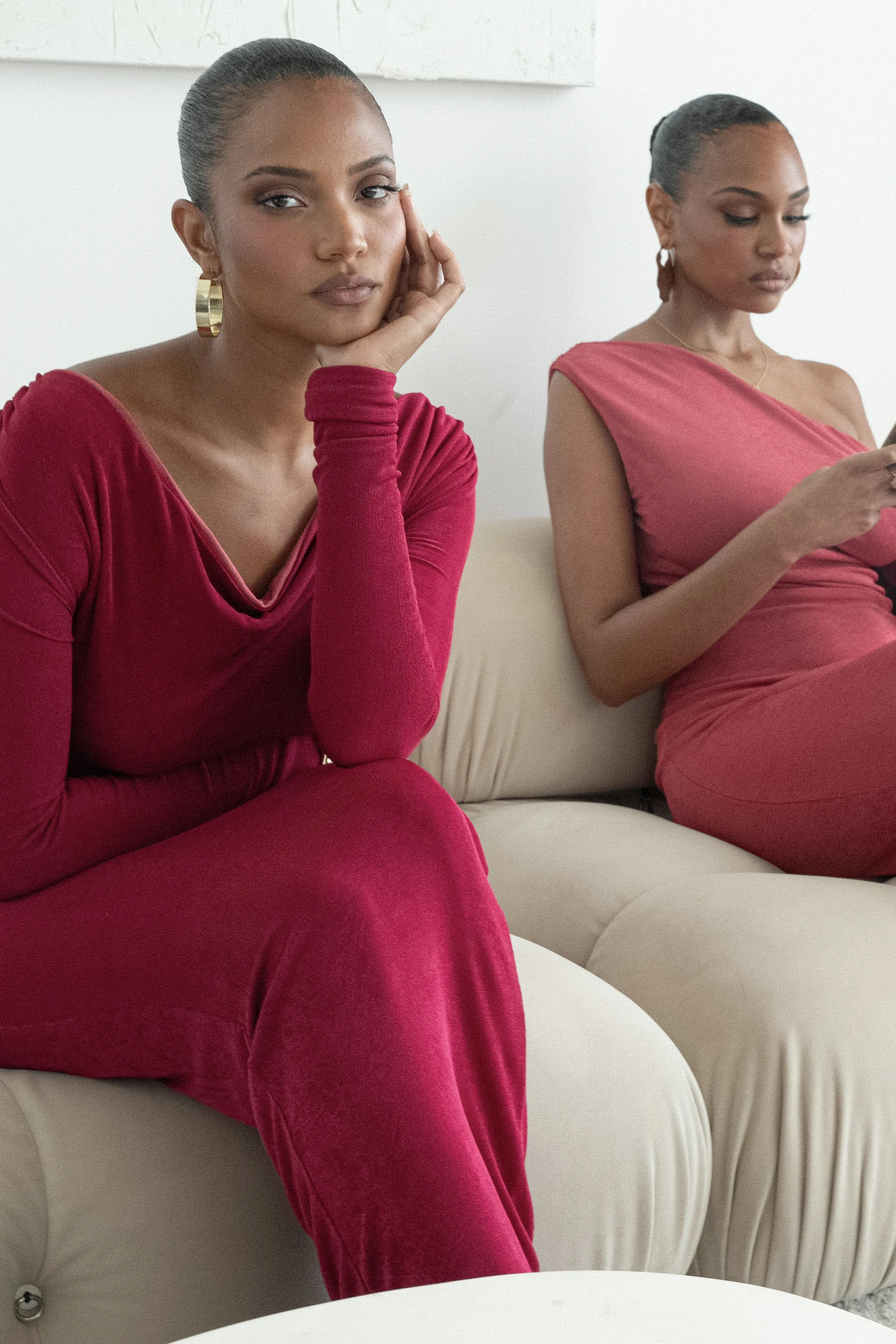 Berry/Mauve Ashton Reversible Maxi Dress