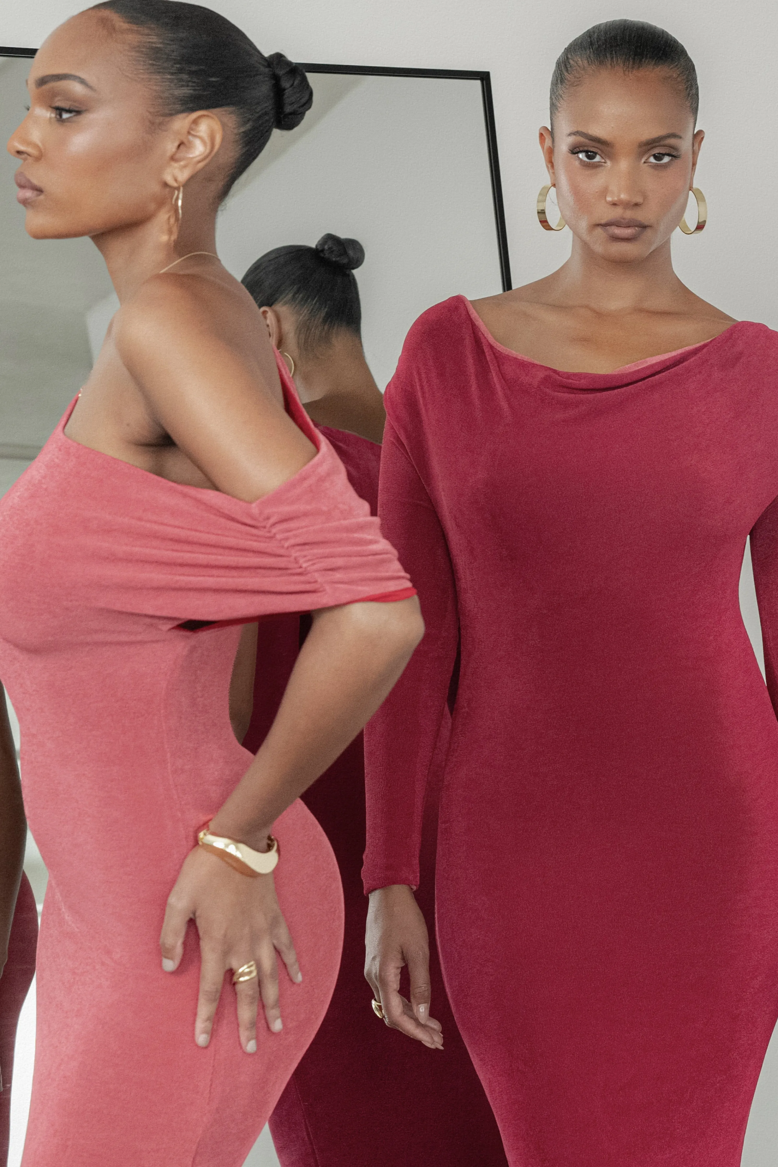 Berry/Mauve Ashton Reversible Maxi Dress