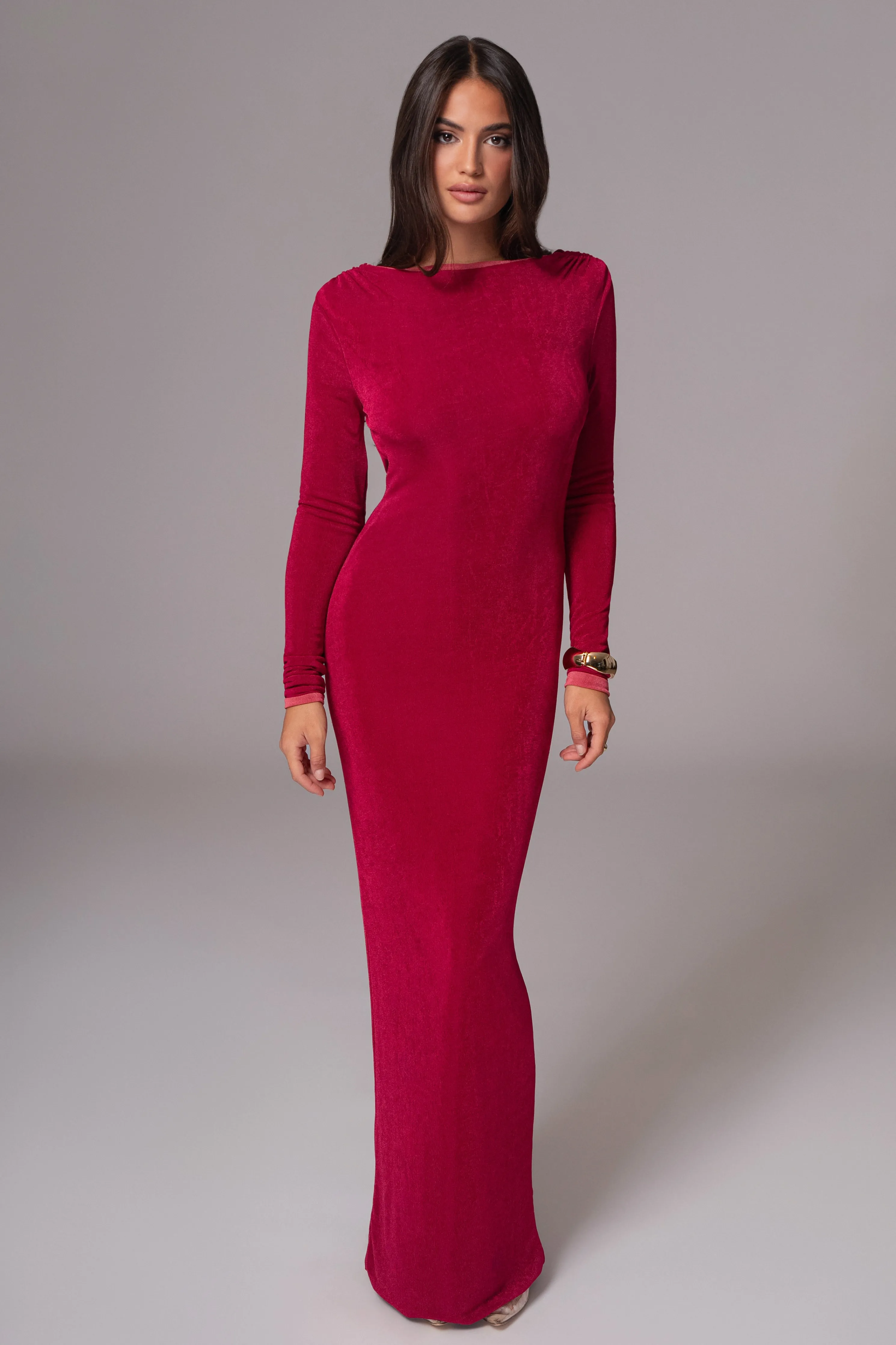 Berry/Mauve Ashton Reversible Maxi Dress