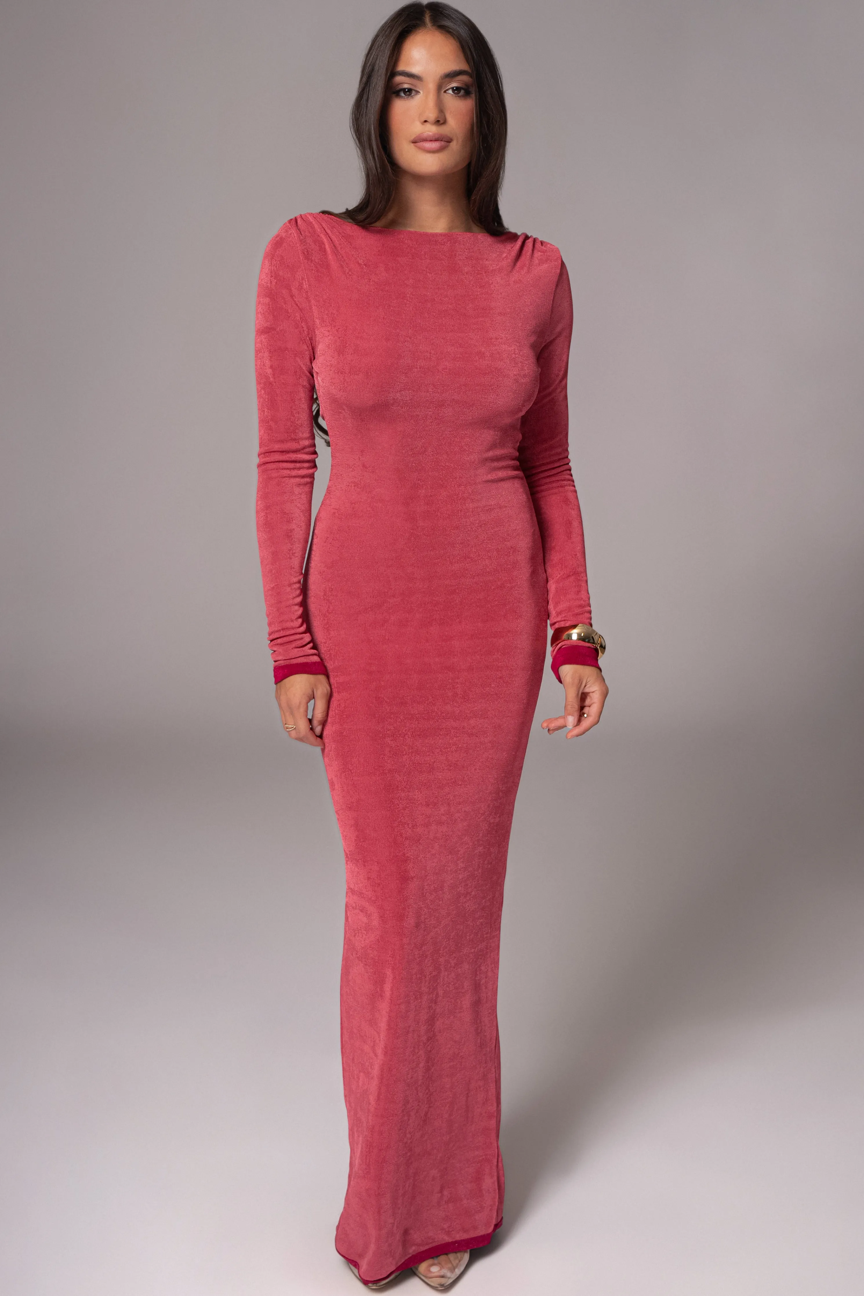 Berry/Mauve Ashton Reversible Maxi Dress