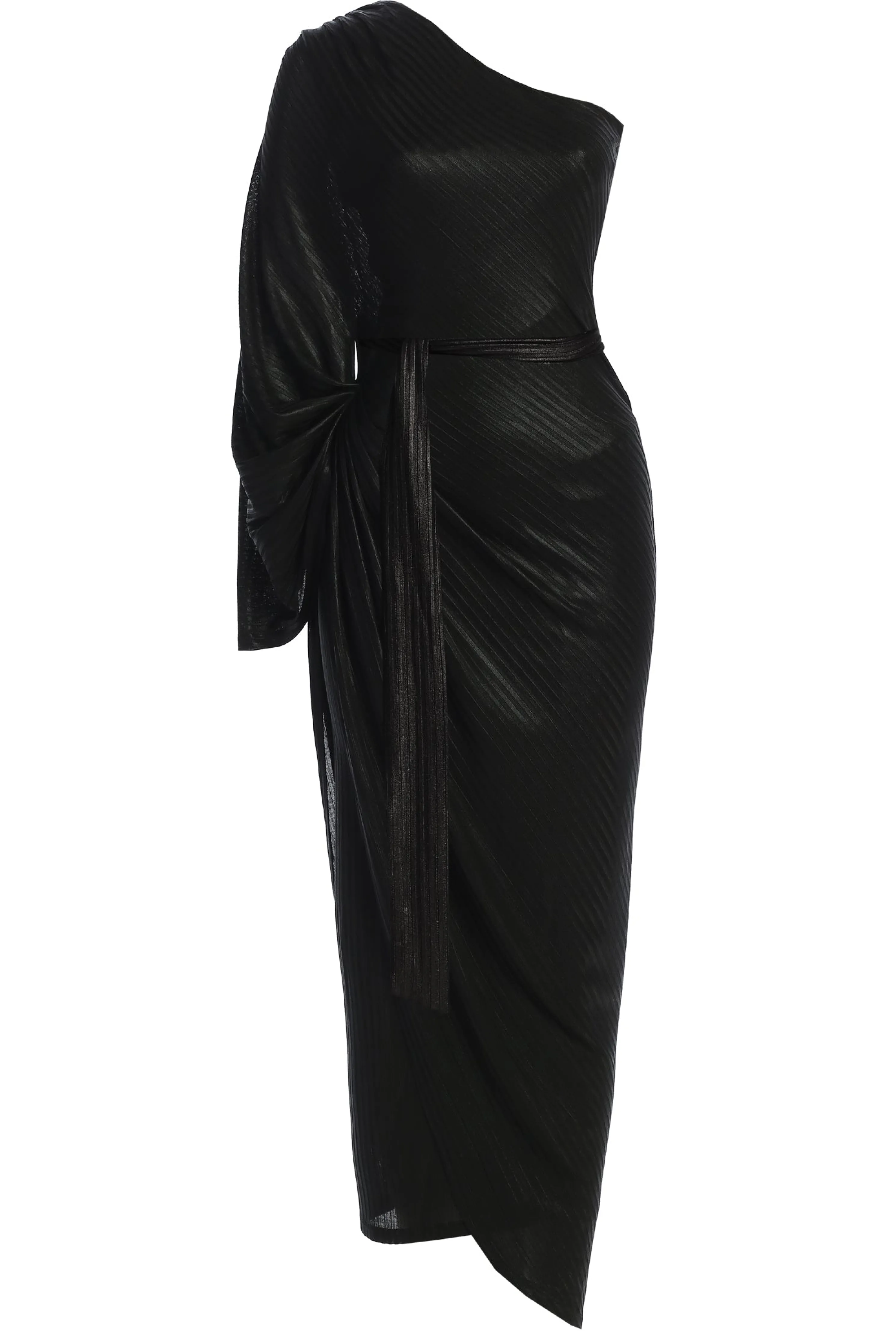 Black Amina Metallic Maxi Dress