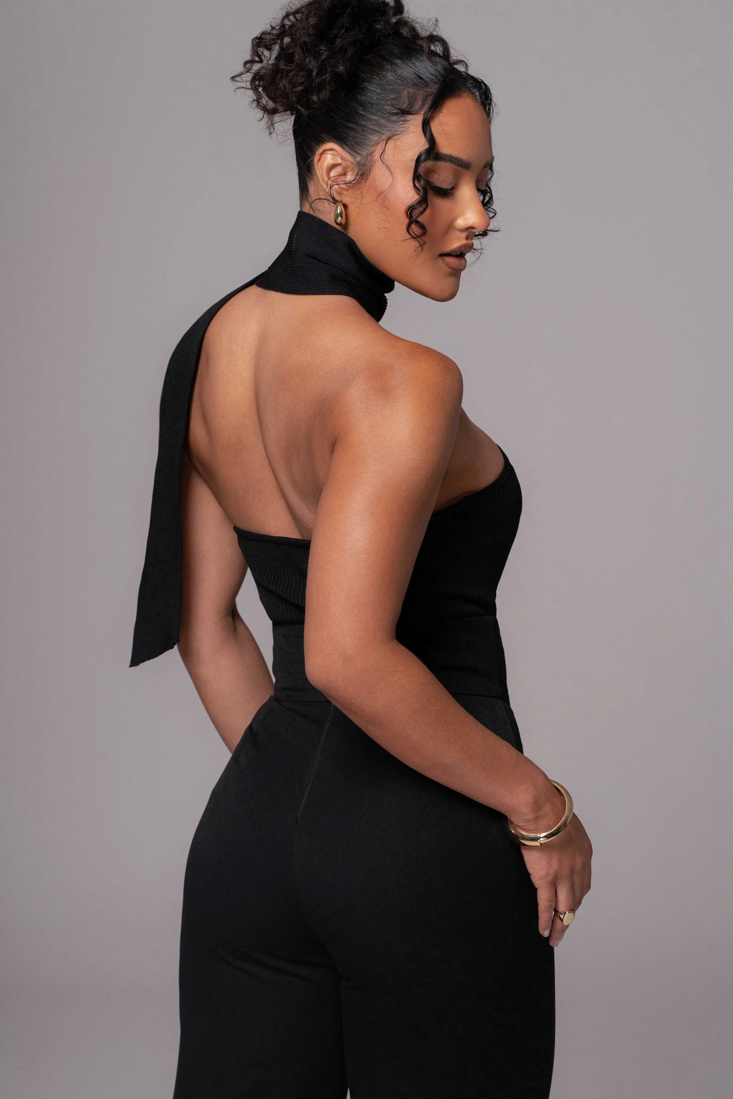 Black Anderson Ribbed Top