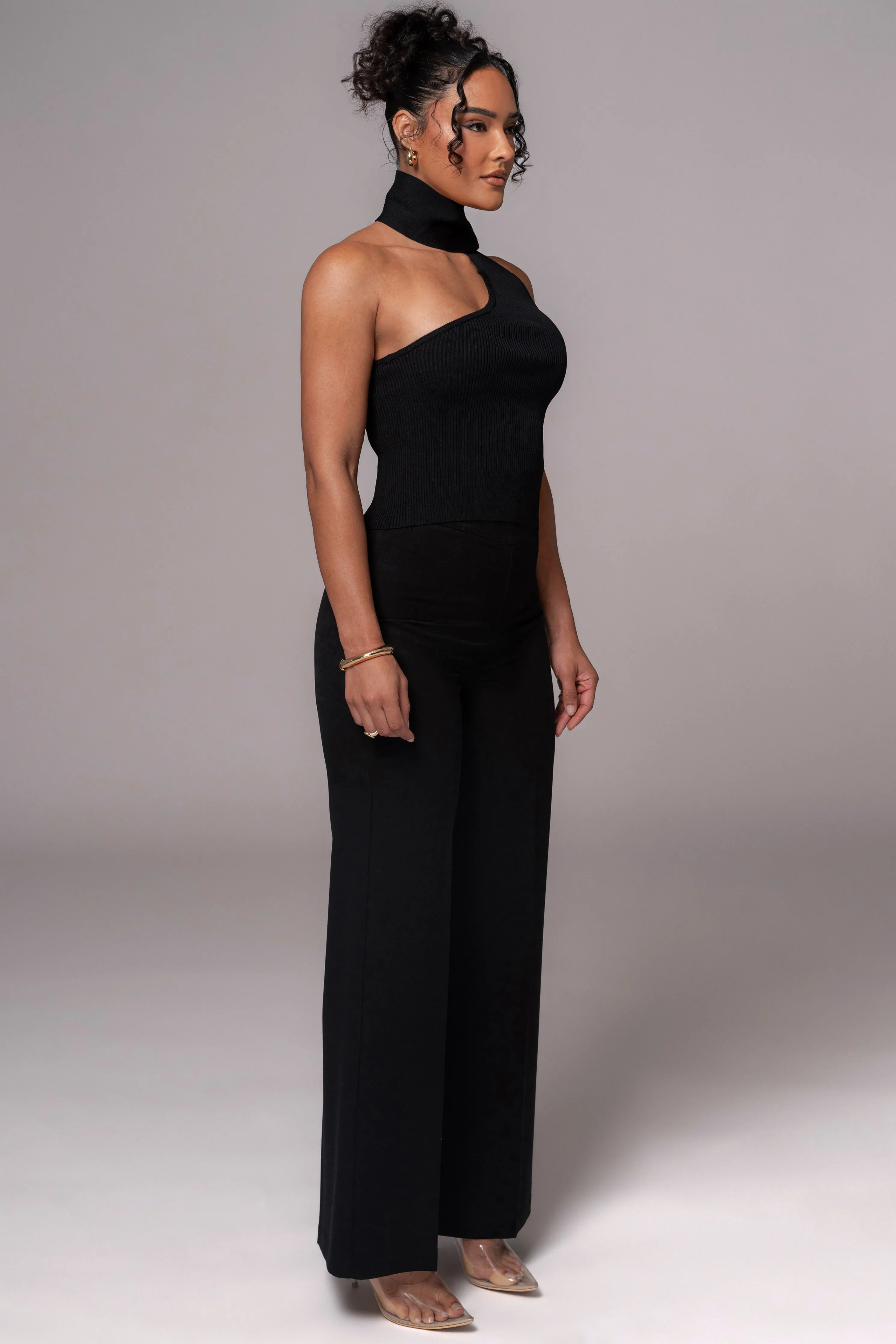 Black Anderson Ribbed Top