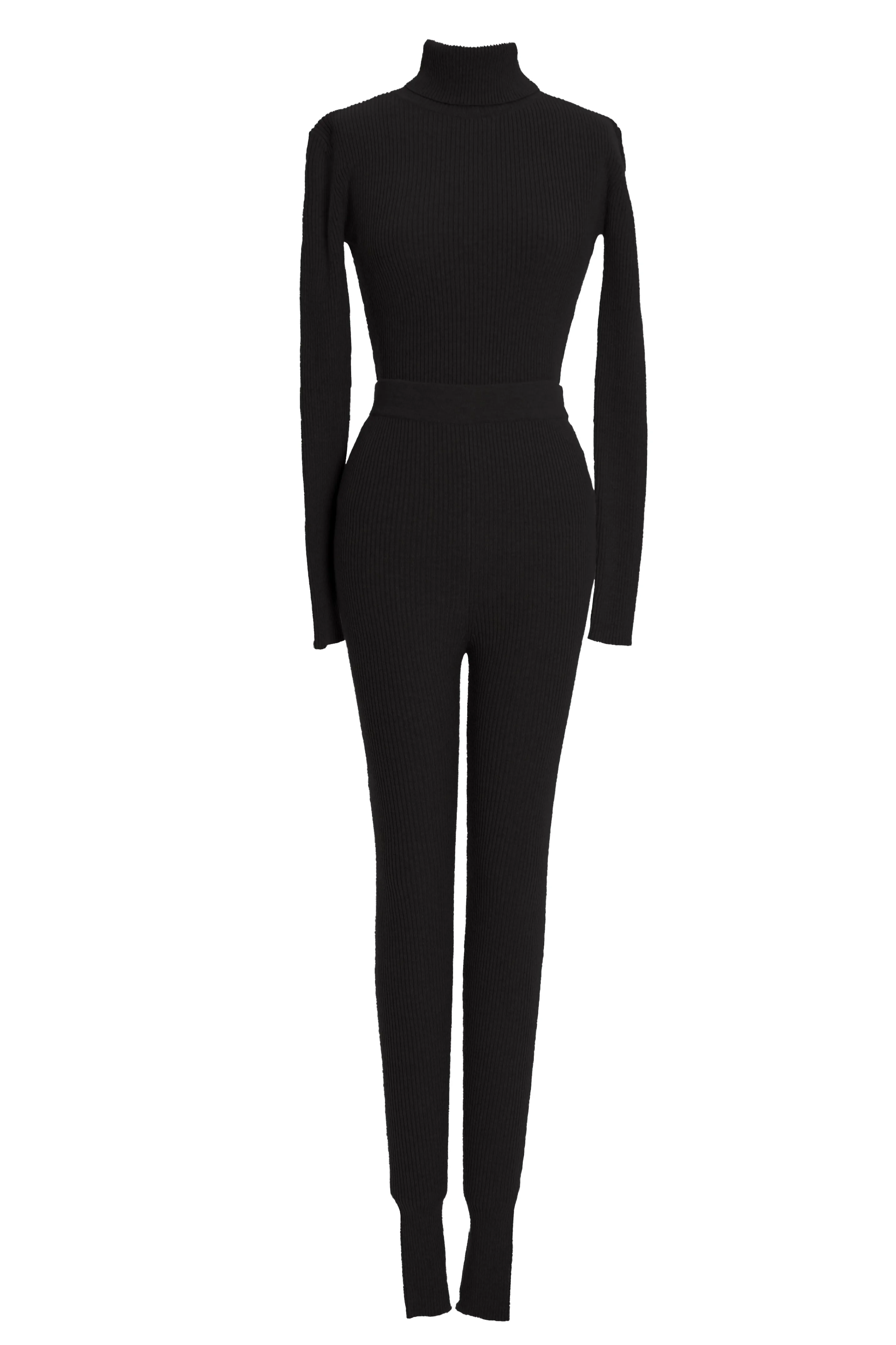 Black Arlett Turtleneck Bodysuit