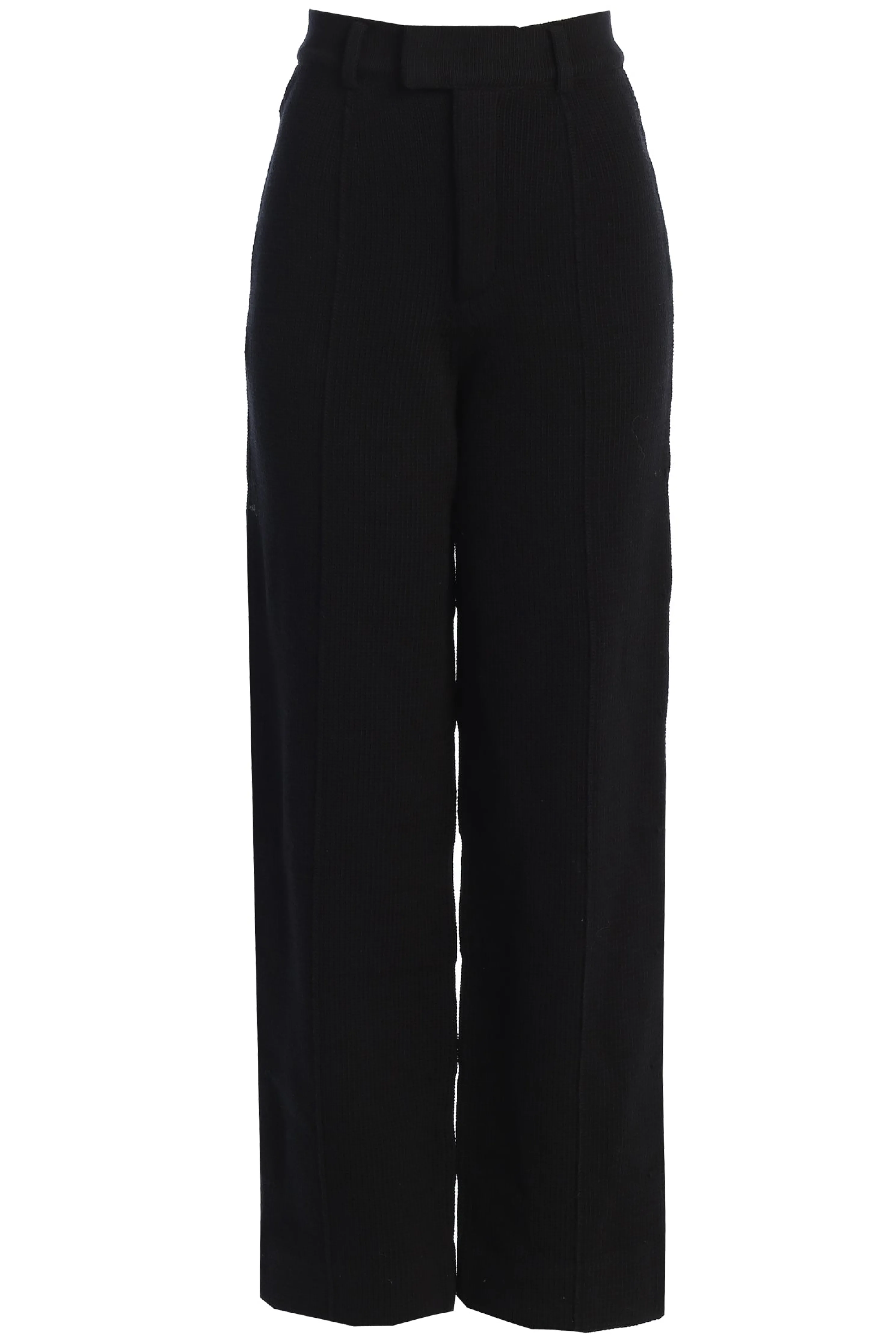 Black Back In Business Knit Trousers