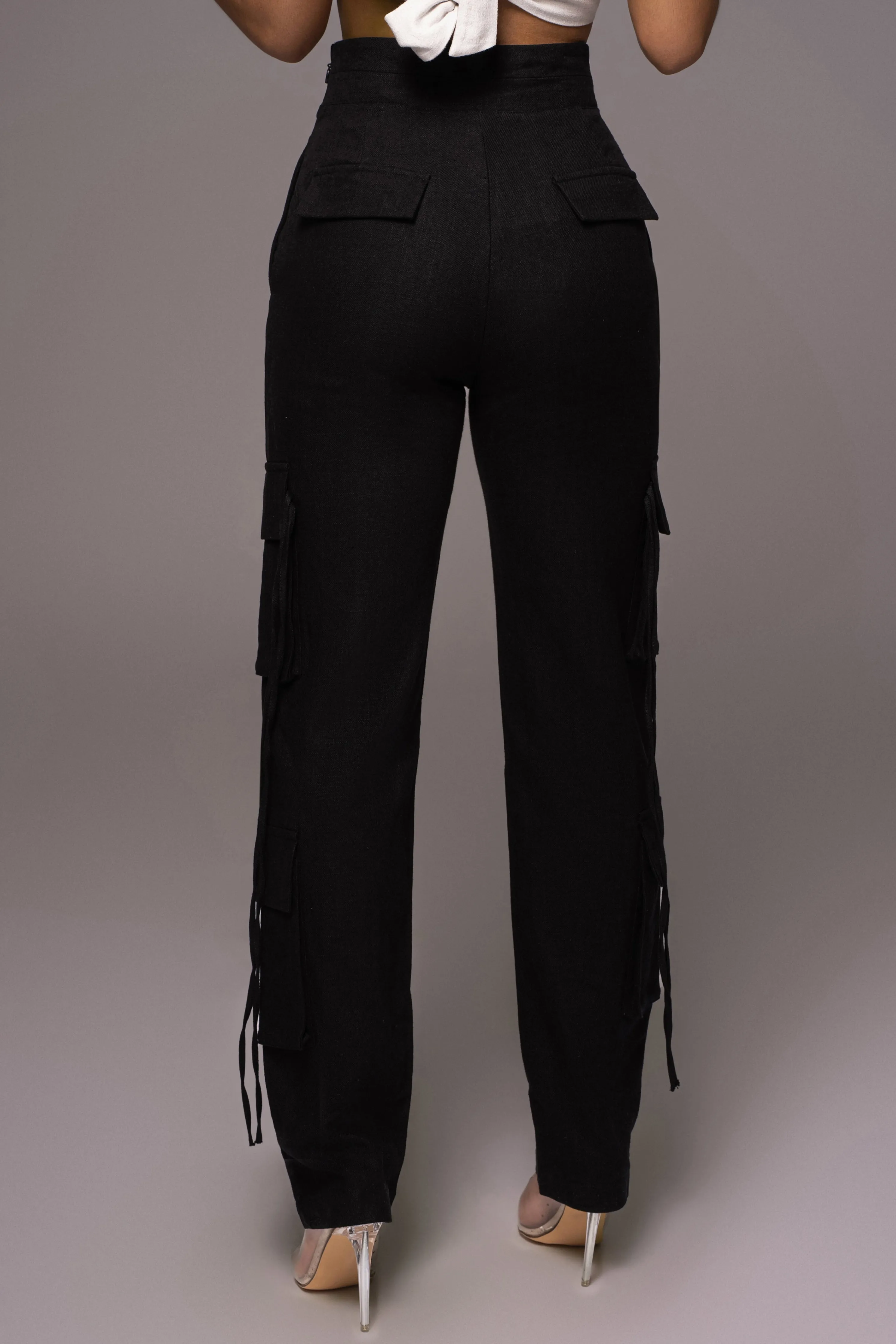 Black Better Half Linen Utility Pants