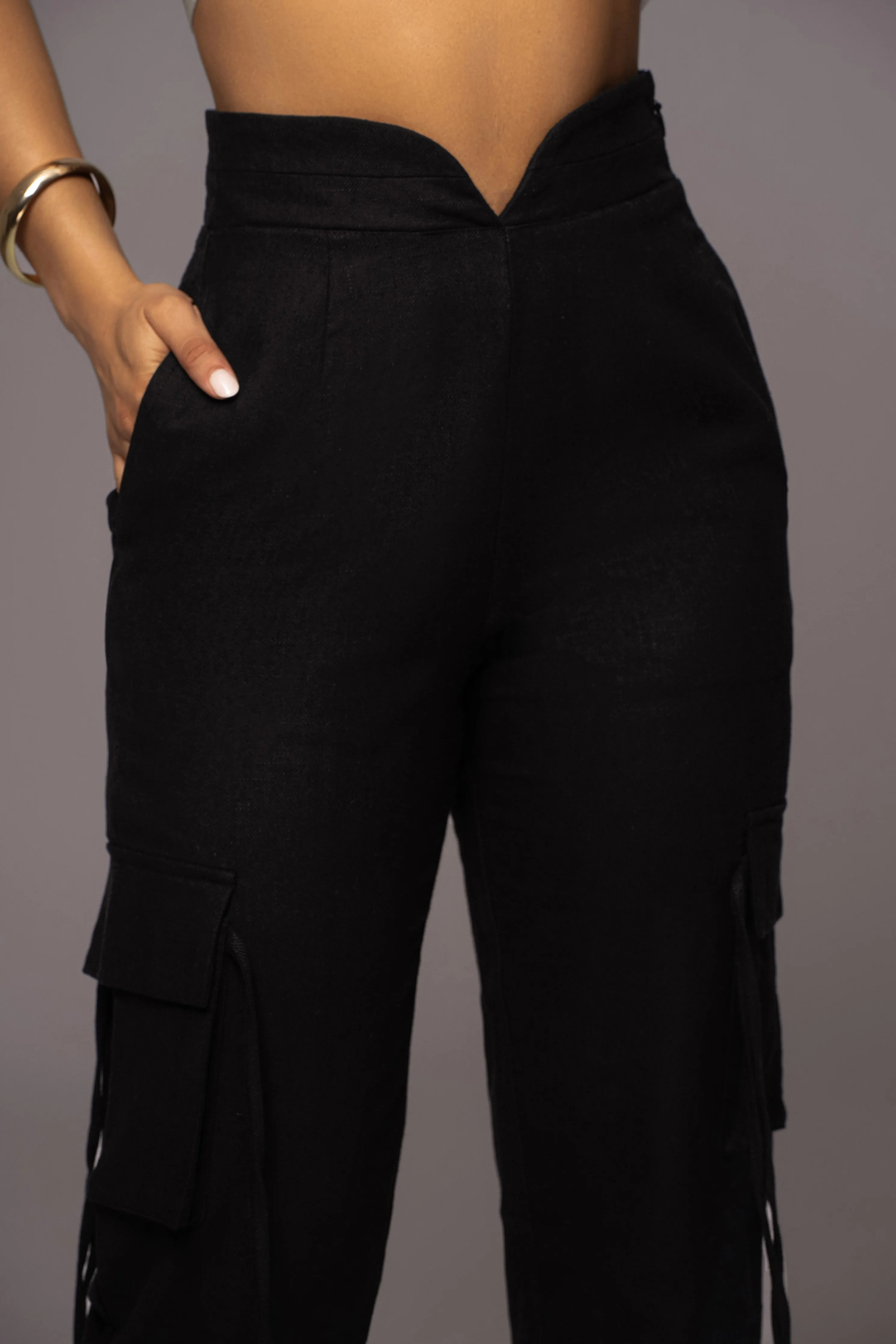 Black Better Half Linen Utility Pants