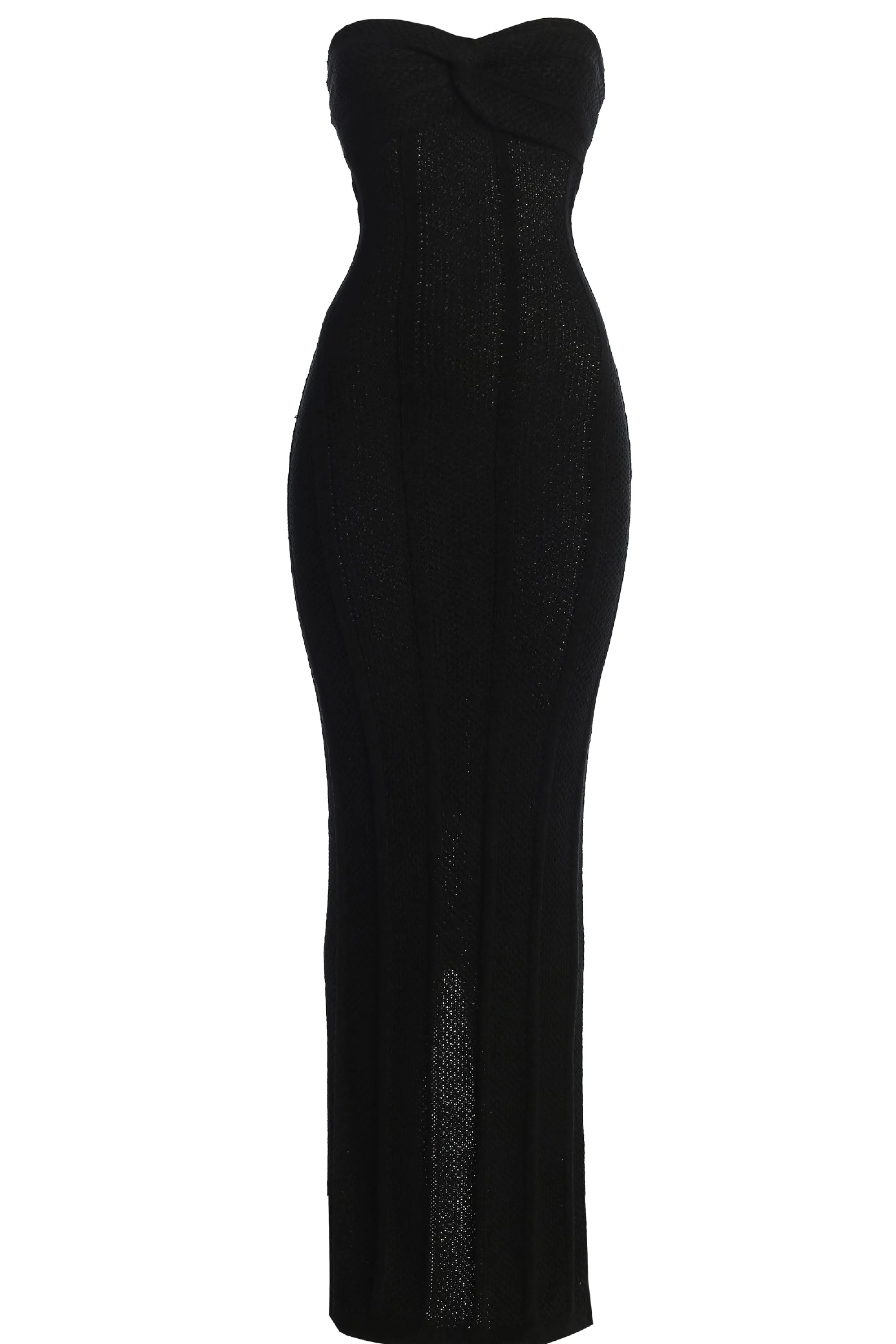 Black Blanca Strapless Maxi Dress