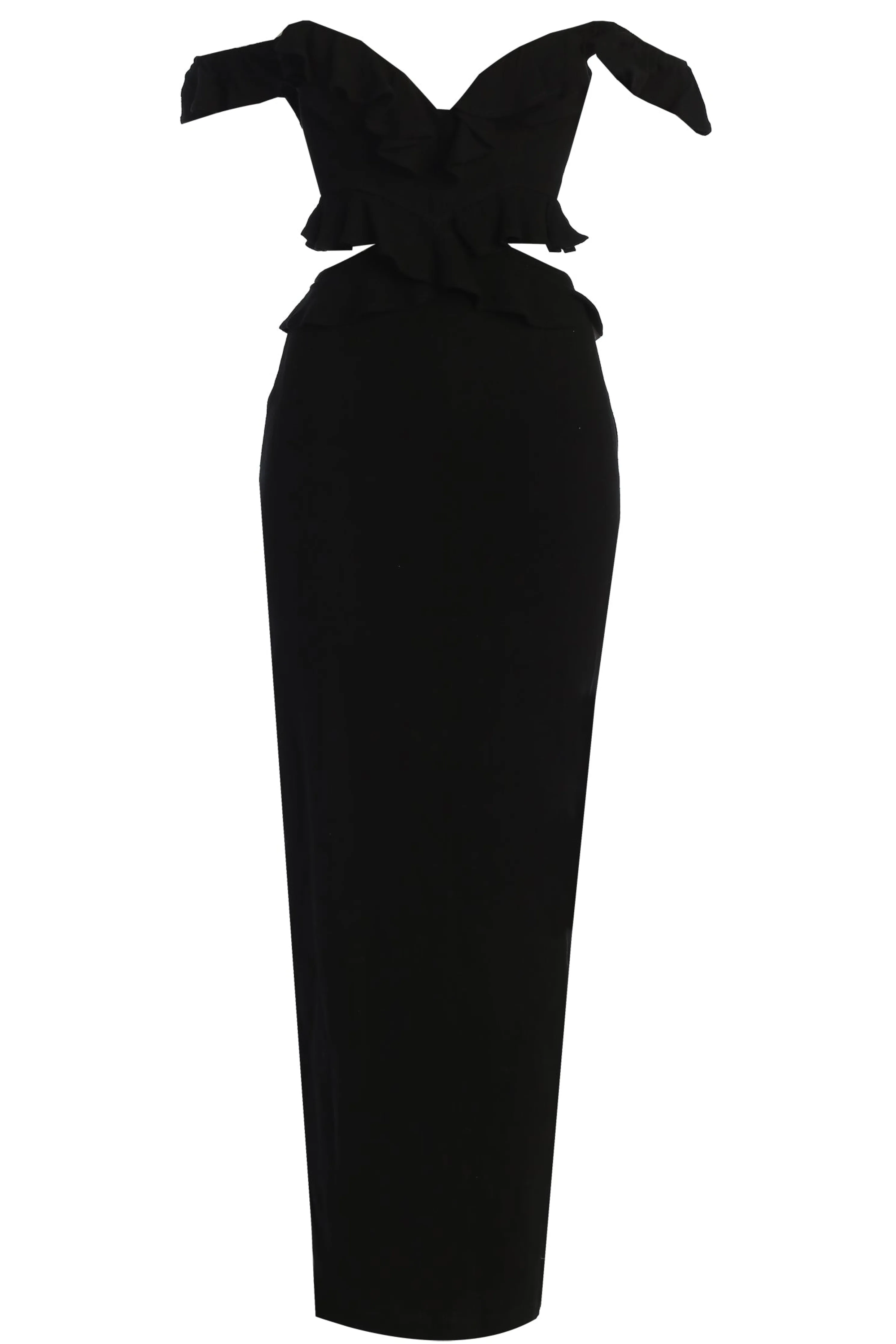 Black Brighter Days Linen Maxi Dress