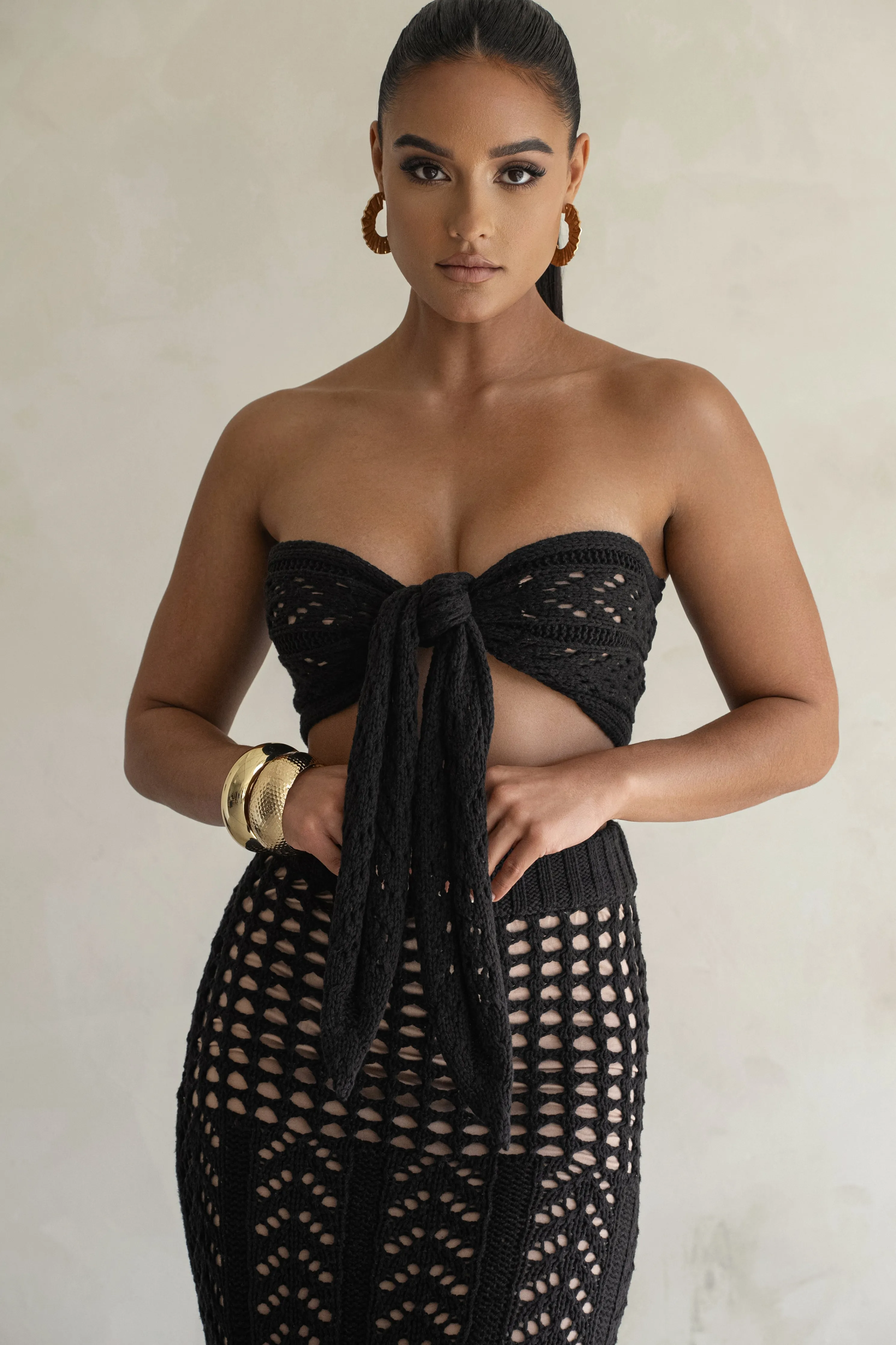 Black Caribbean Skies Skirt Set