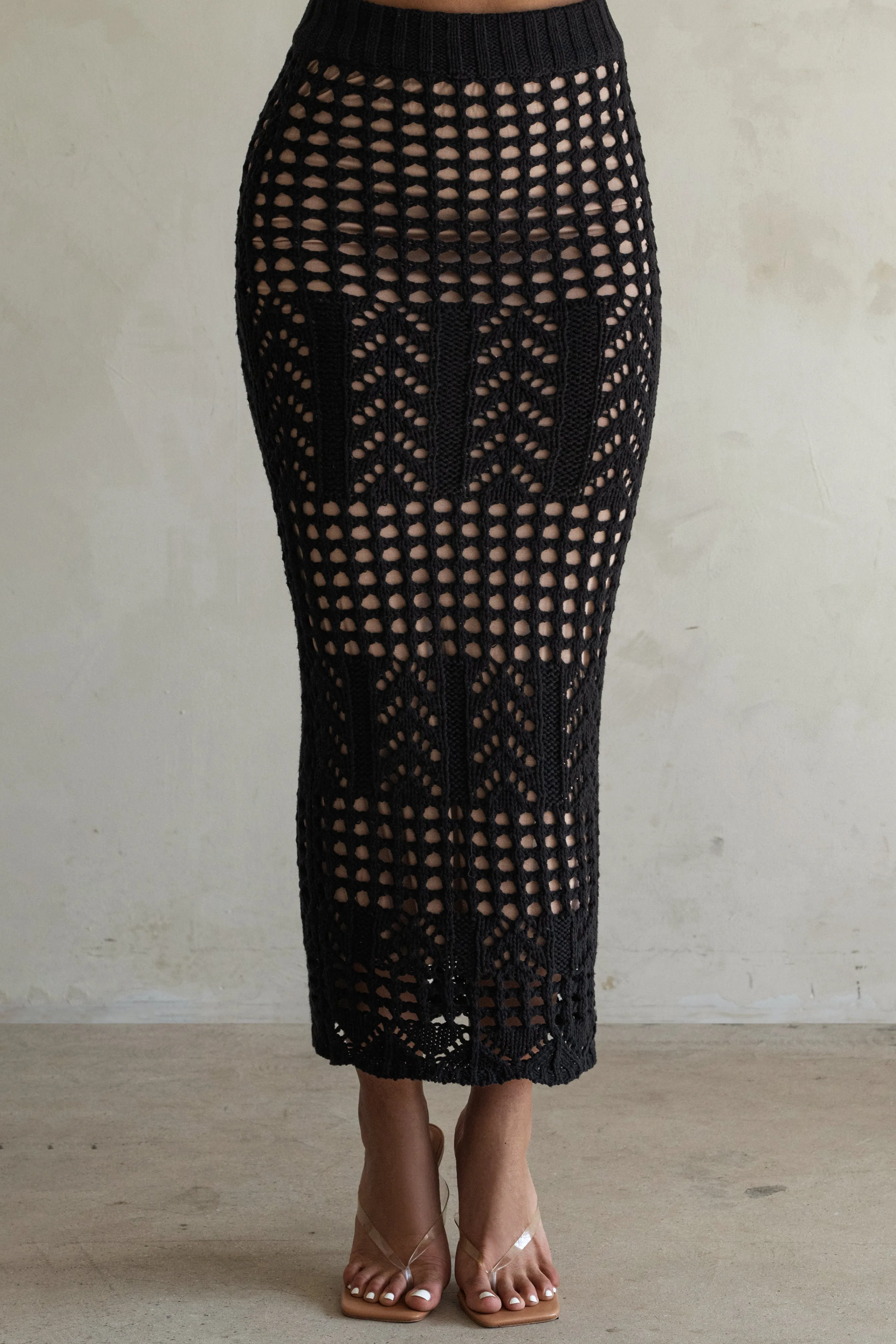 Black Caribbean Skies Skirt Set