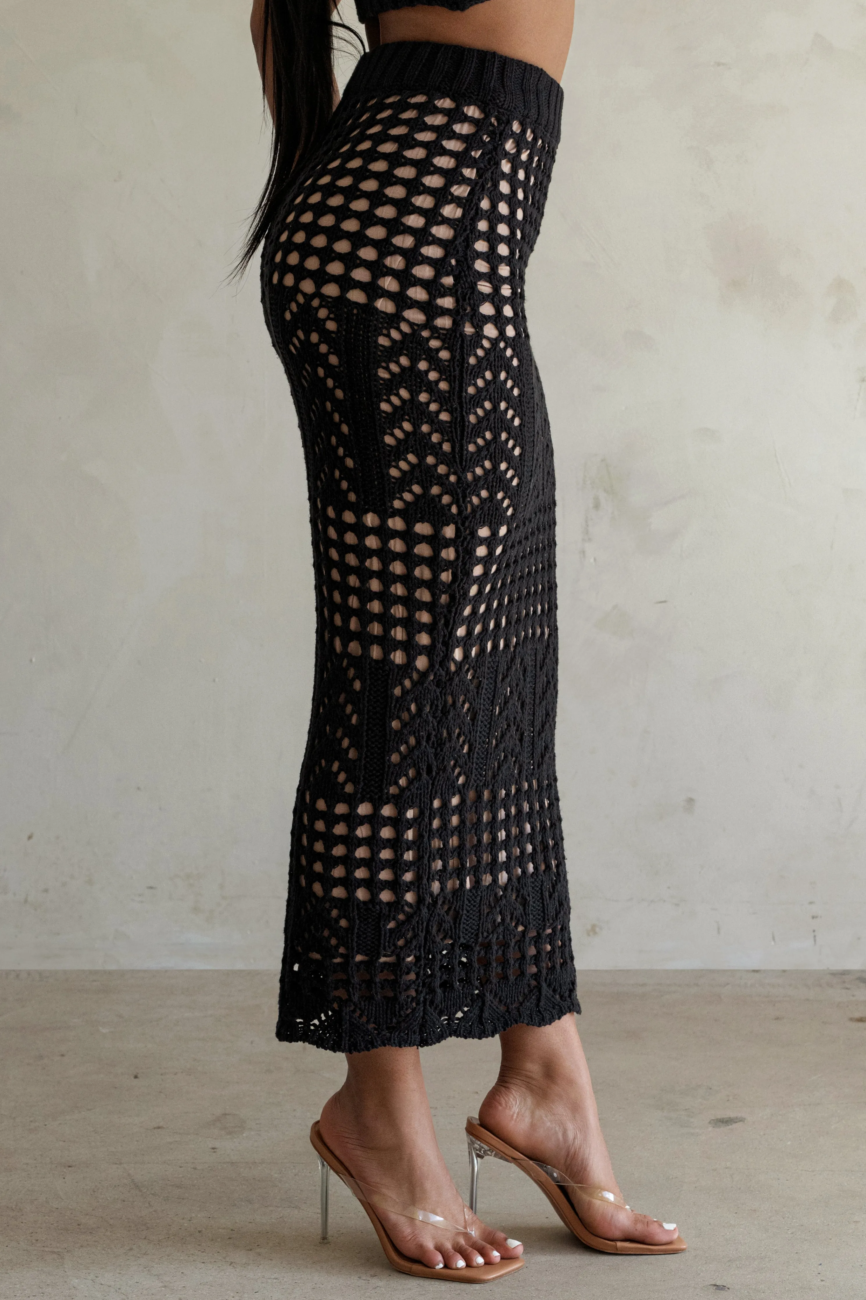 Black Caribbean Skies Skirt Set