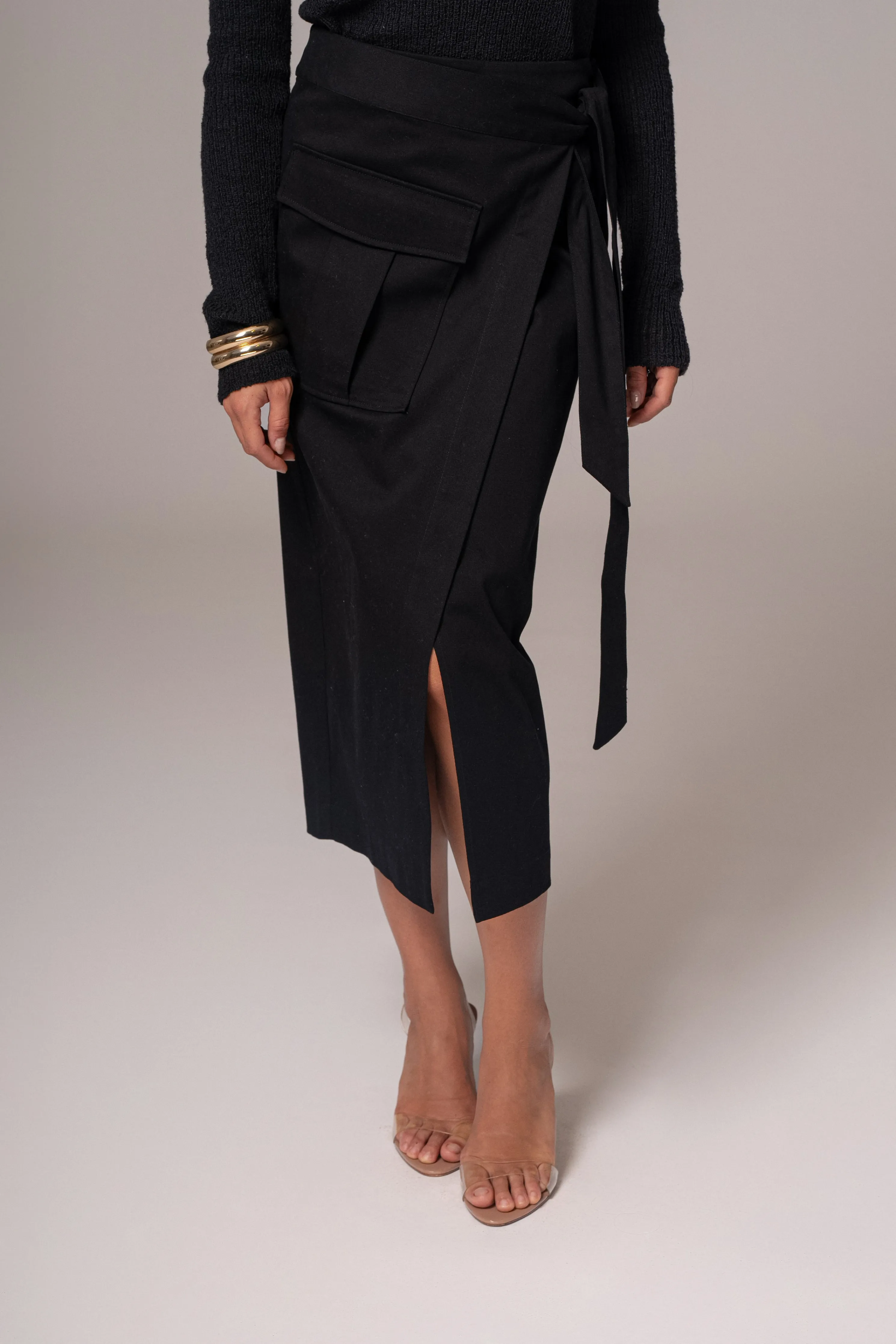 Black City Life Cargo Skirt