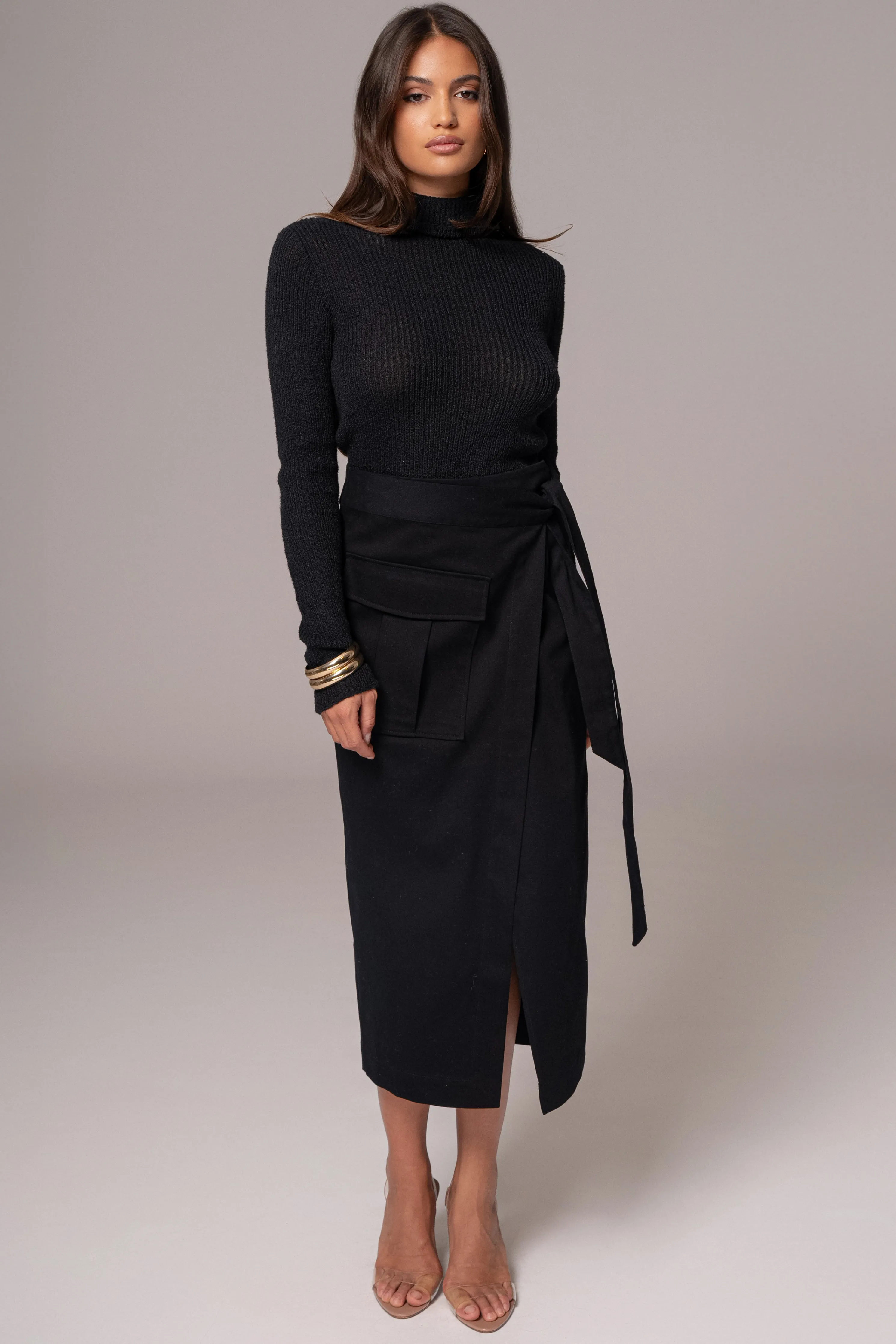 Black City Life Cargo Skirt